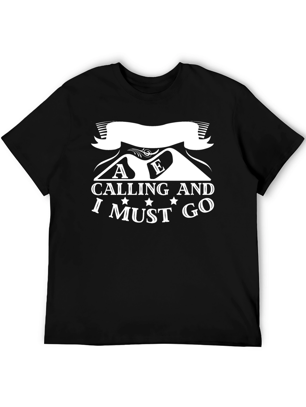 Mountains Calling Mens Graphic Tee - Adventure Awaits