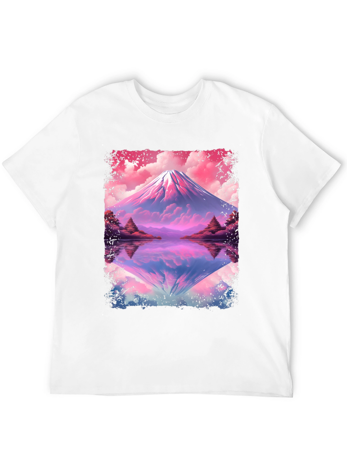 Mount Fuji Reflection Graphic T-Shirt