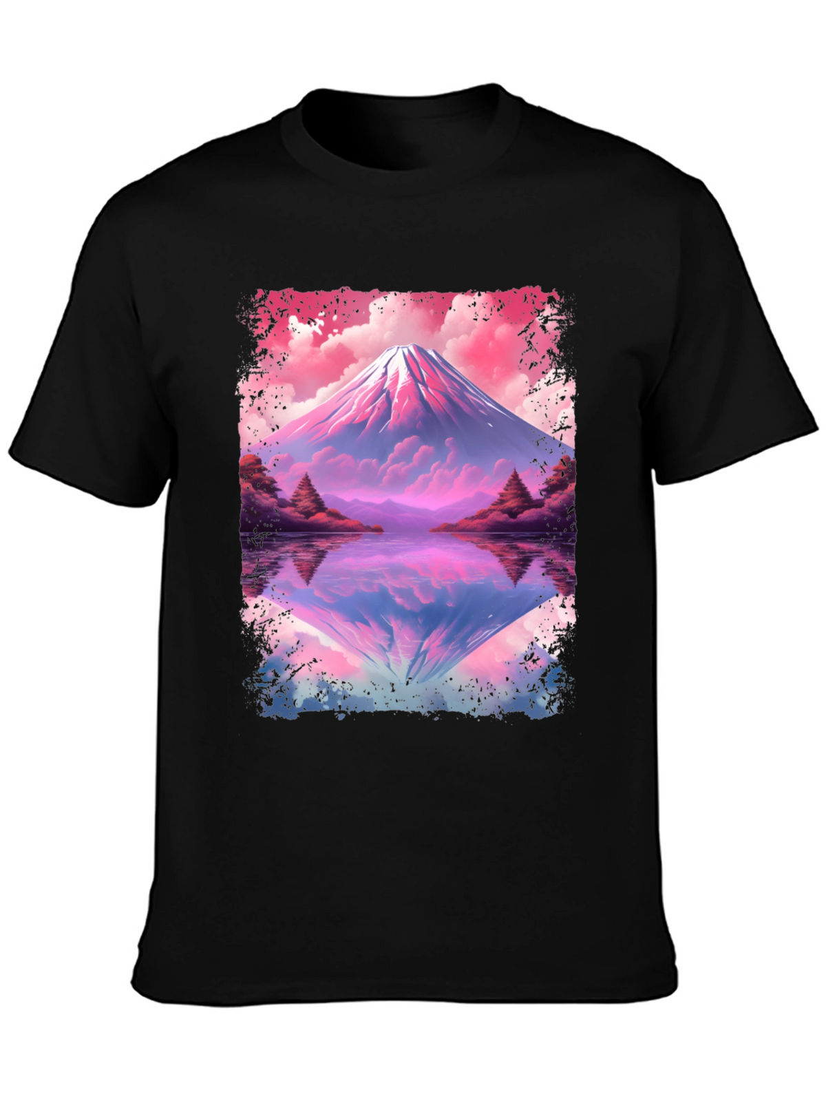 Mount Fuji Reflection Graphic T-Shirt