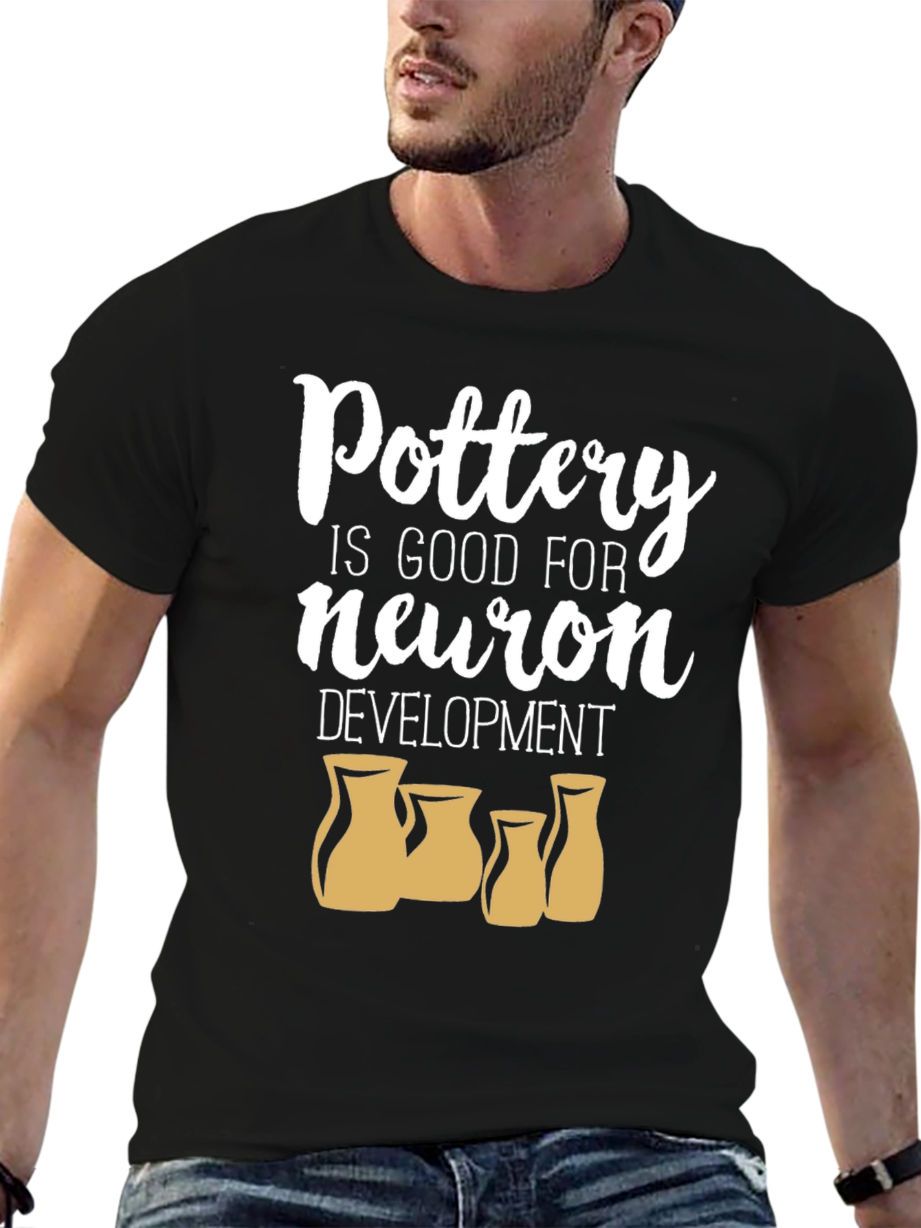 Pottery Neuron Development Black T-Shirt