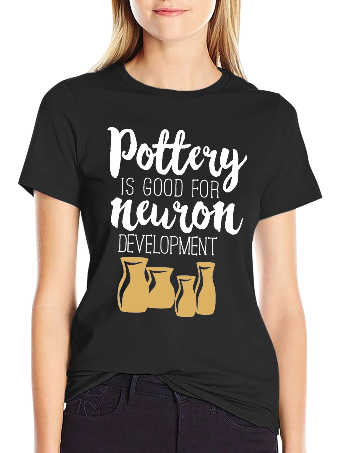 Pottery Neuron Development Black T-Shirt