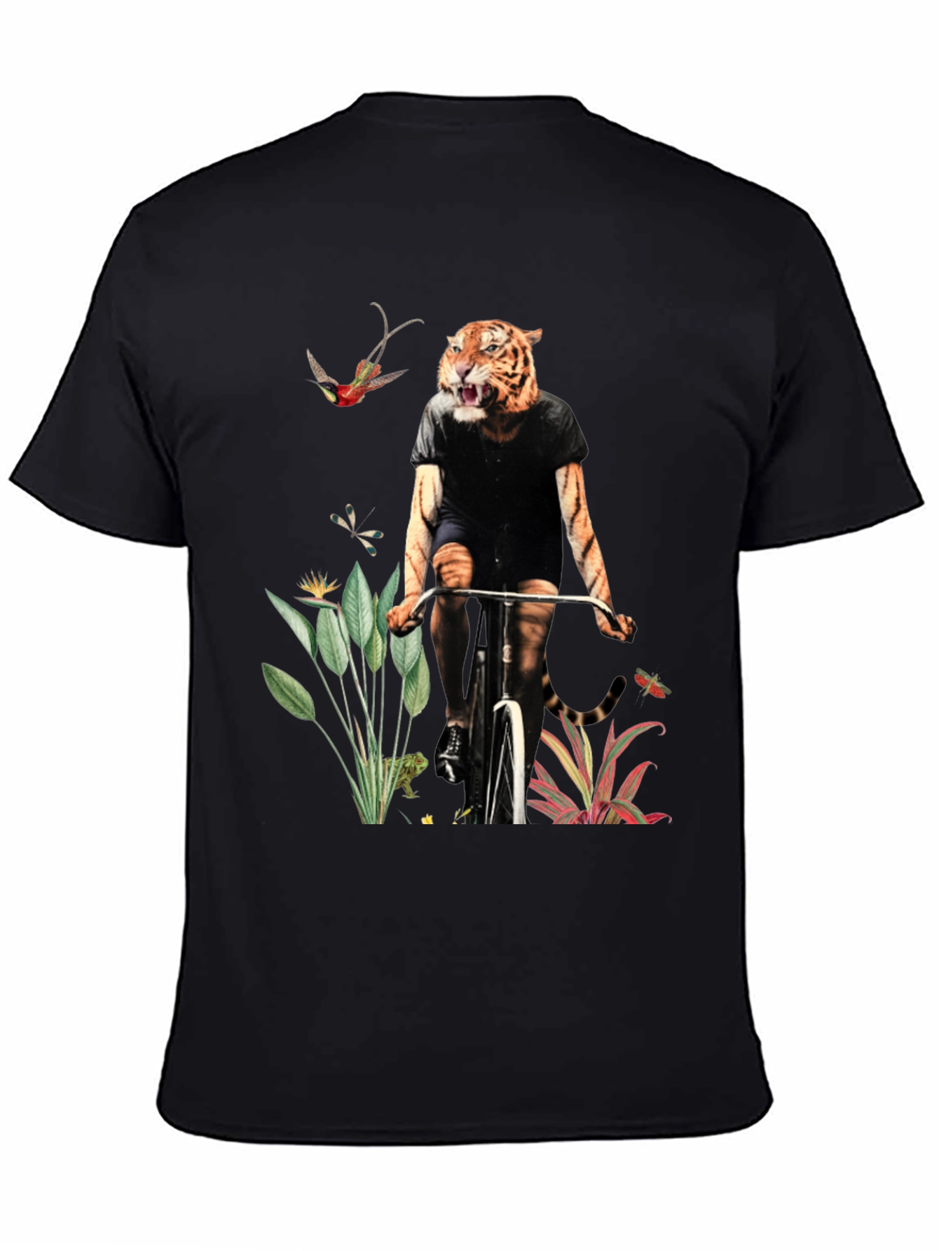 Tiger on Bike T-Shirt - Jungle Adventure