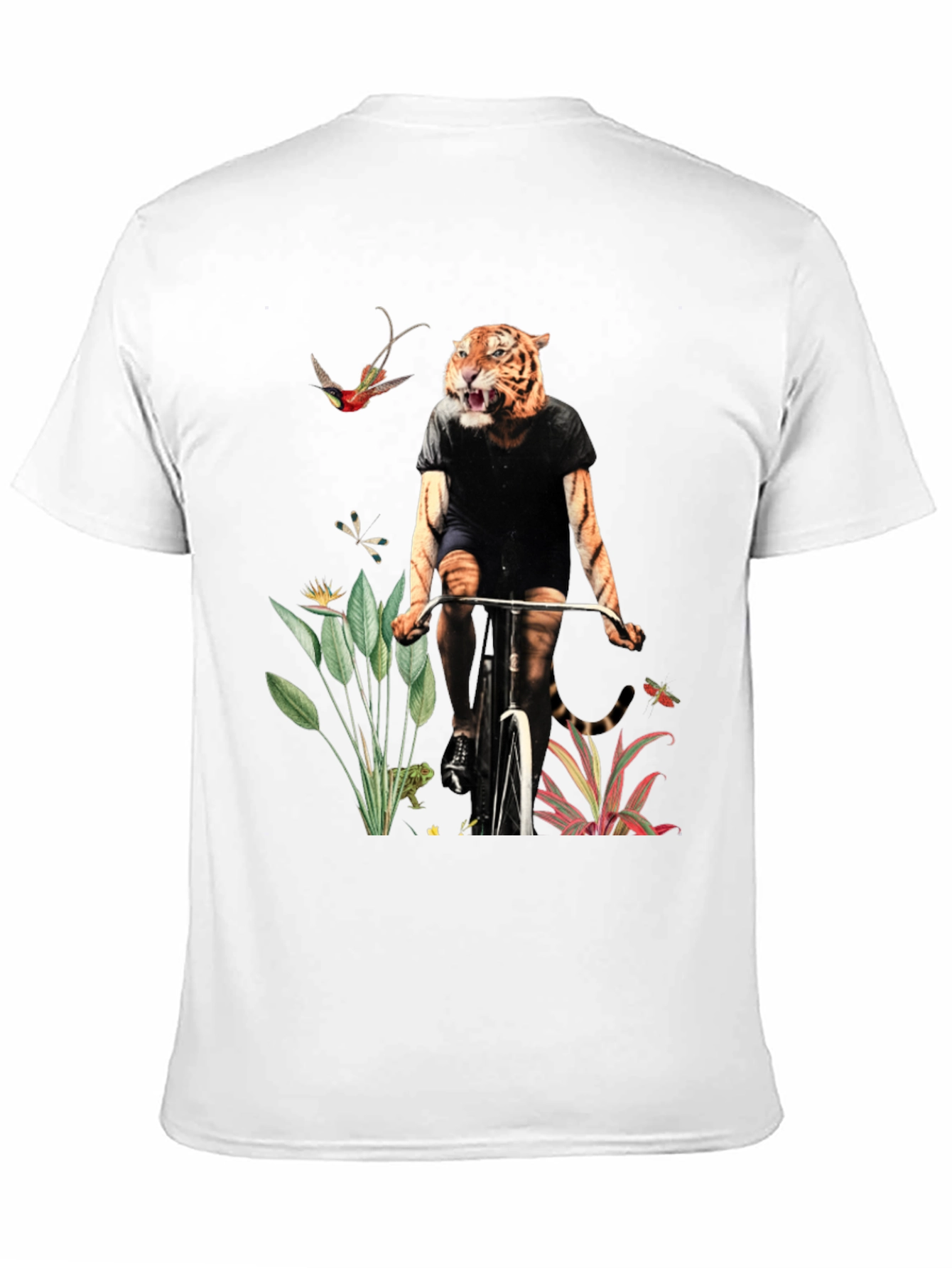 Tiger on Bike T-Shirt - Jungle Adventure