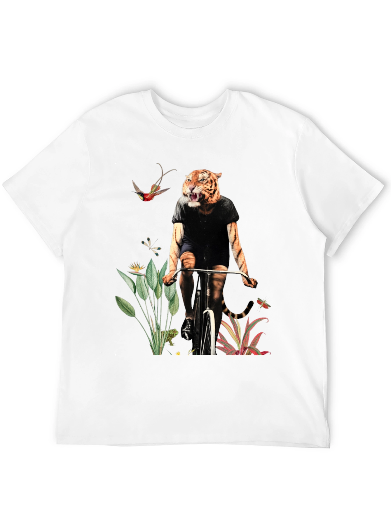 Tiger on Bike T-Shirt - Jungle Adventure