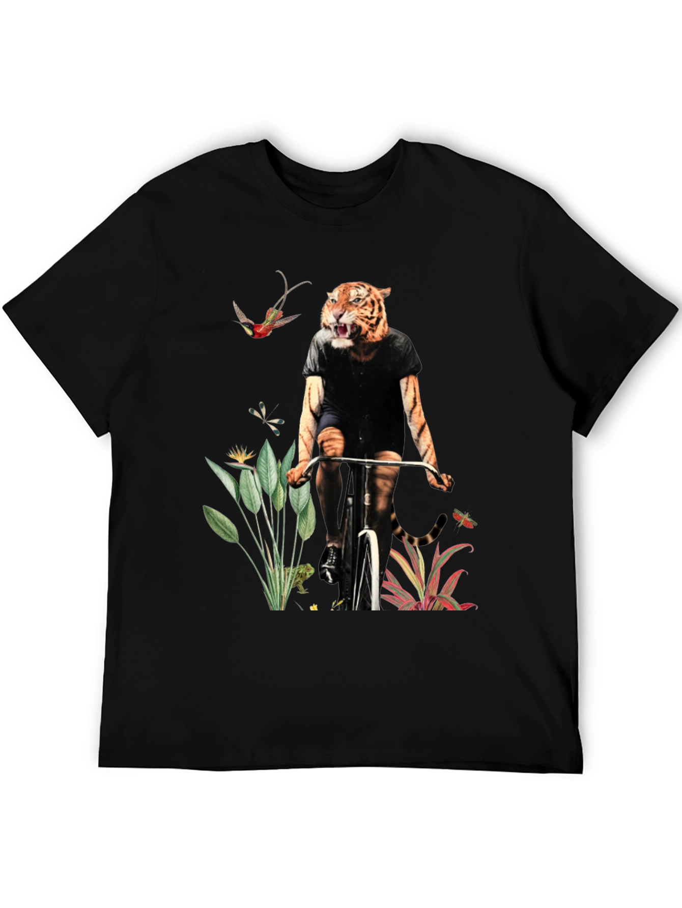 Tiger on Bike T-Shirt - Jungle Adventure