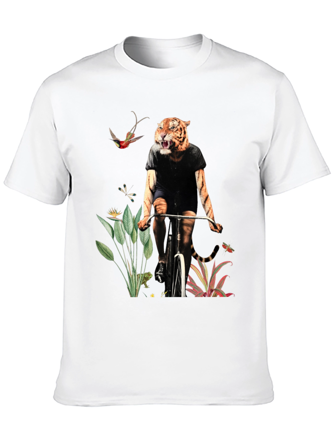 Tiger on Bike T-Shirt - Jungle Adventure