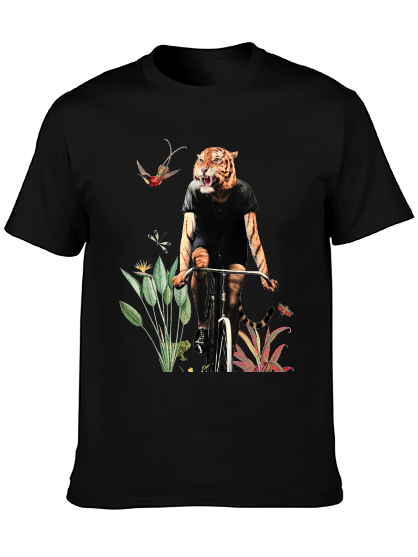 Tiger on Bike T-Shirt - Jungle Adventure