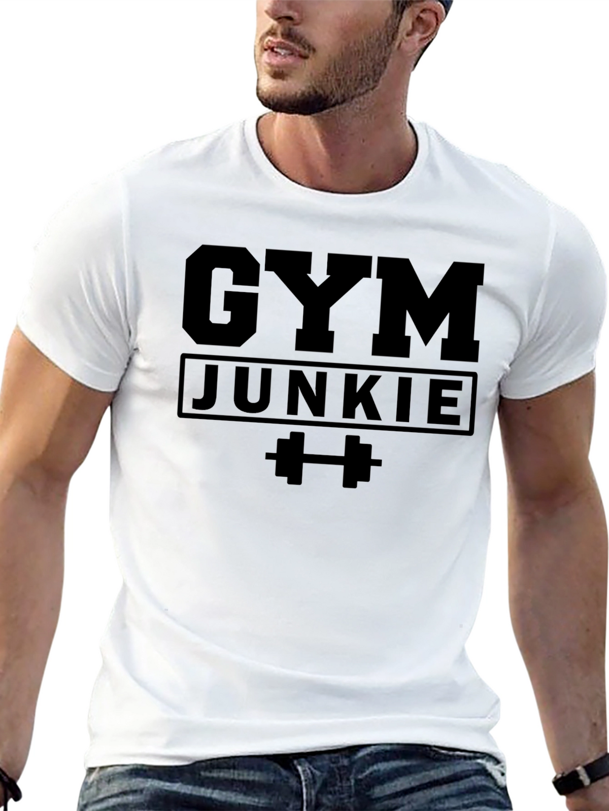 Gym Junkie Black T-Shirt - Fitness Apparel