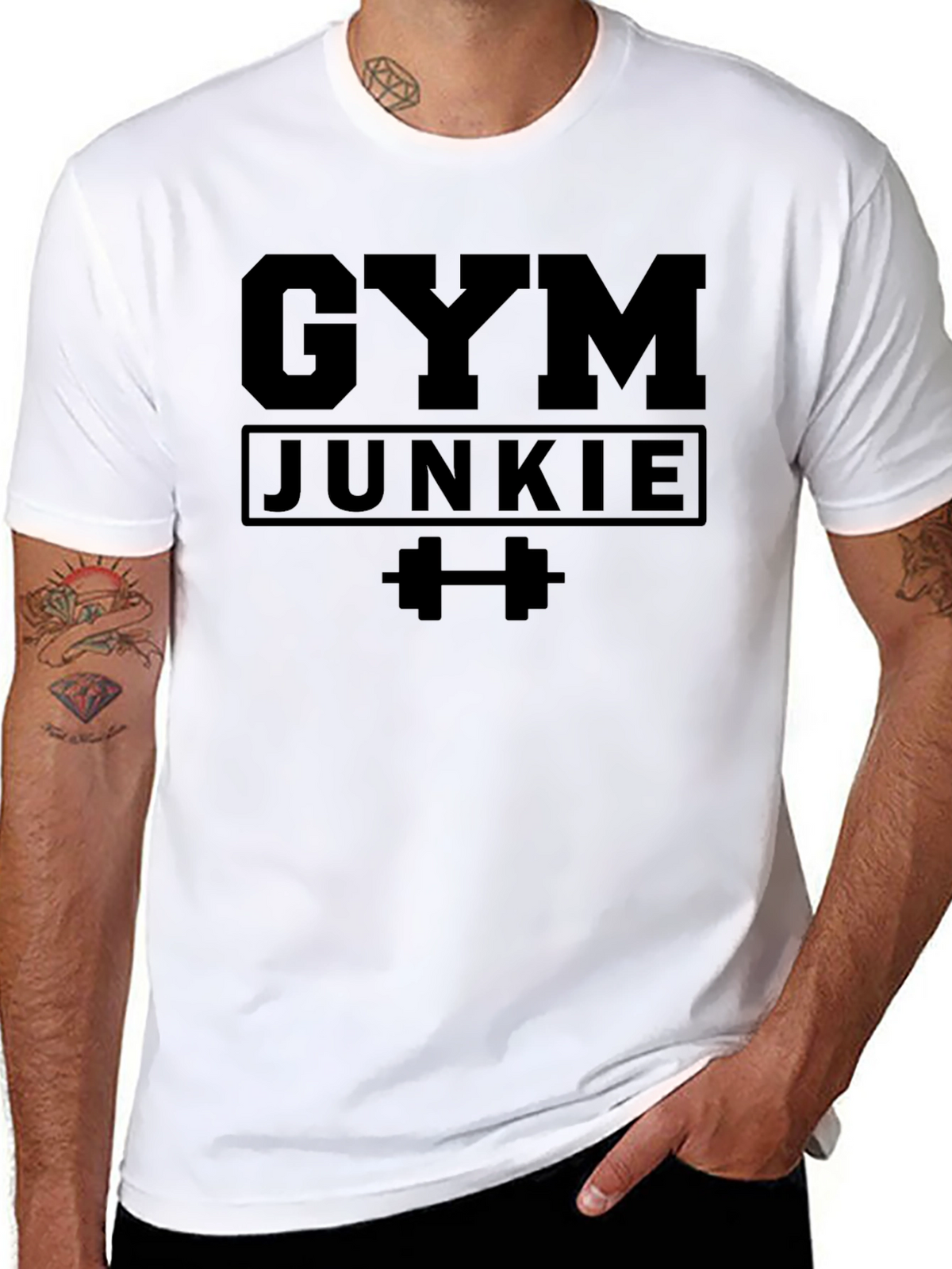 Gym Junkie Black T-Shirt - Fitness Apparel