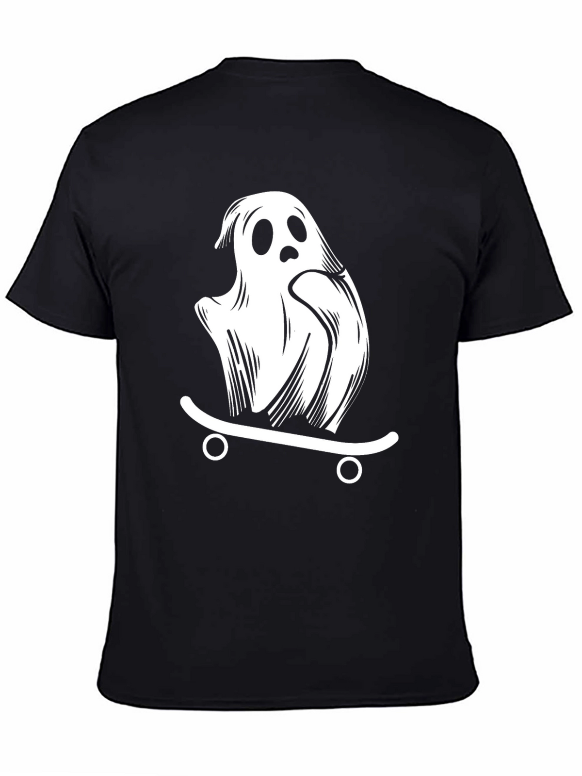 Ghost Skateboard Graphic T-Shirt - Black