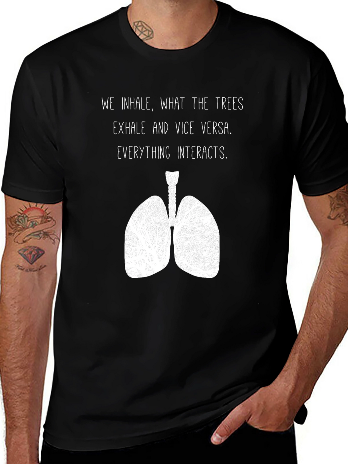 Inhale Trees Lungs Graphic Tee - Nature Lover Shirt