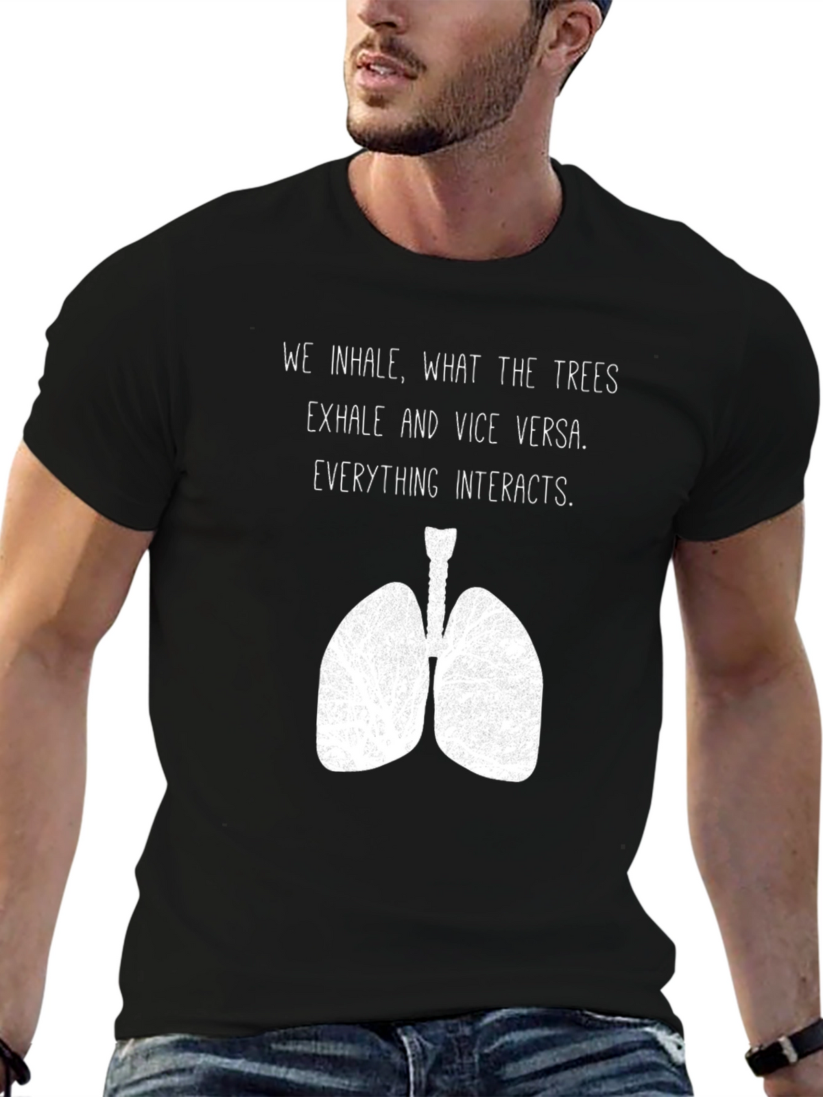 Inhale Trees Lungs Graphic Tee - Nature Lover Shirt