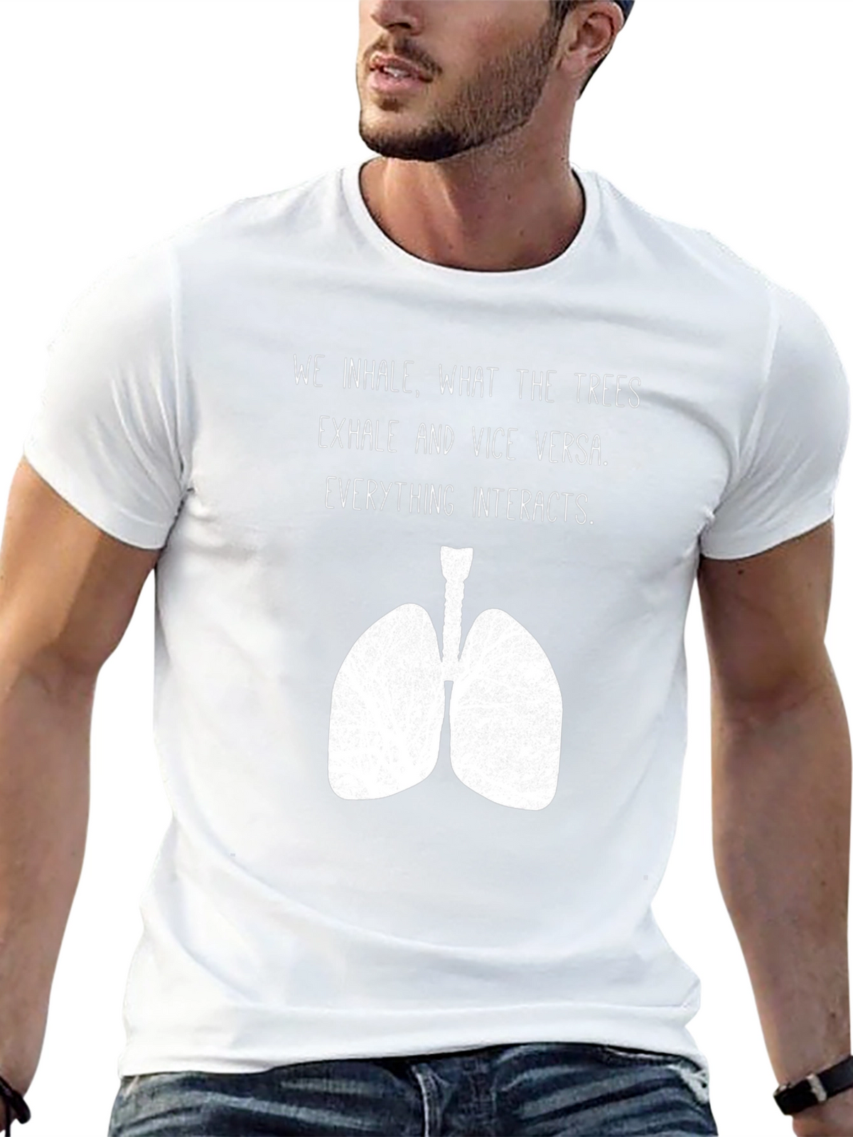 Inhale Trees Lungs Graphic Tee - Nature Lover Shirt