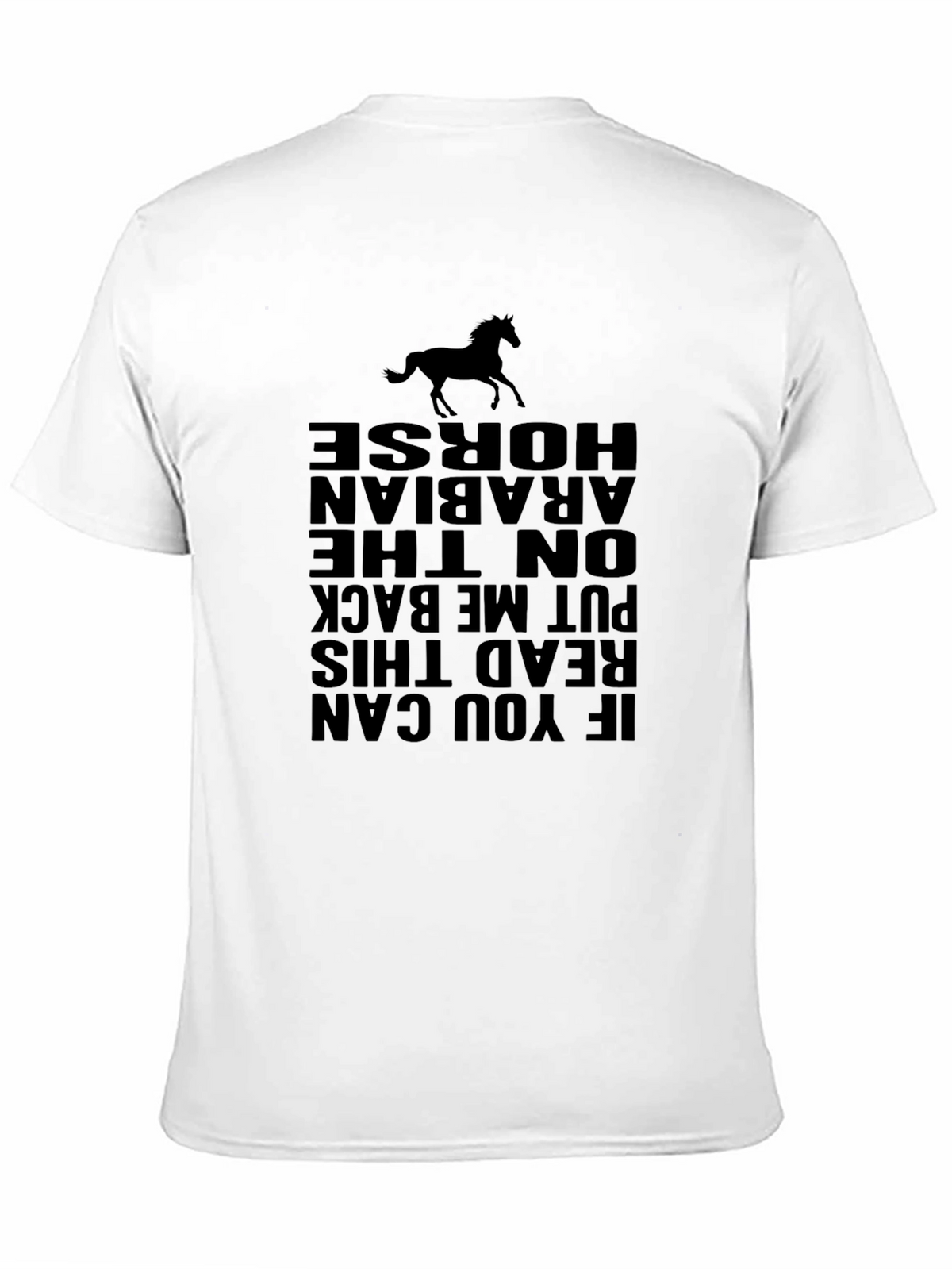 Horse Graphic Print Black T-Shirt