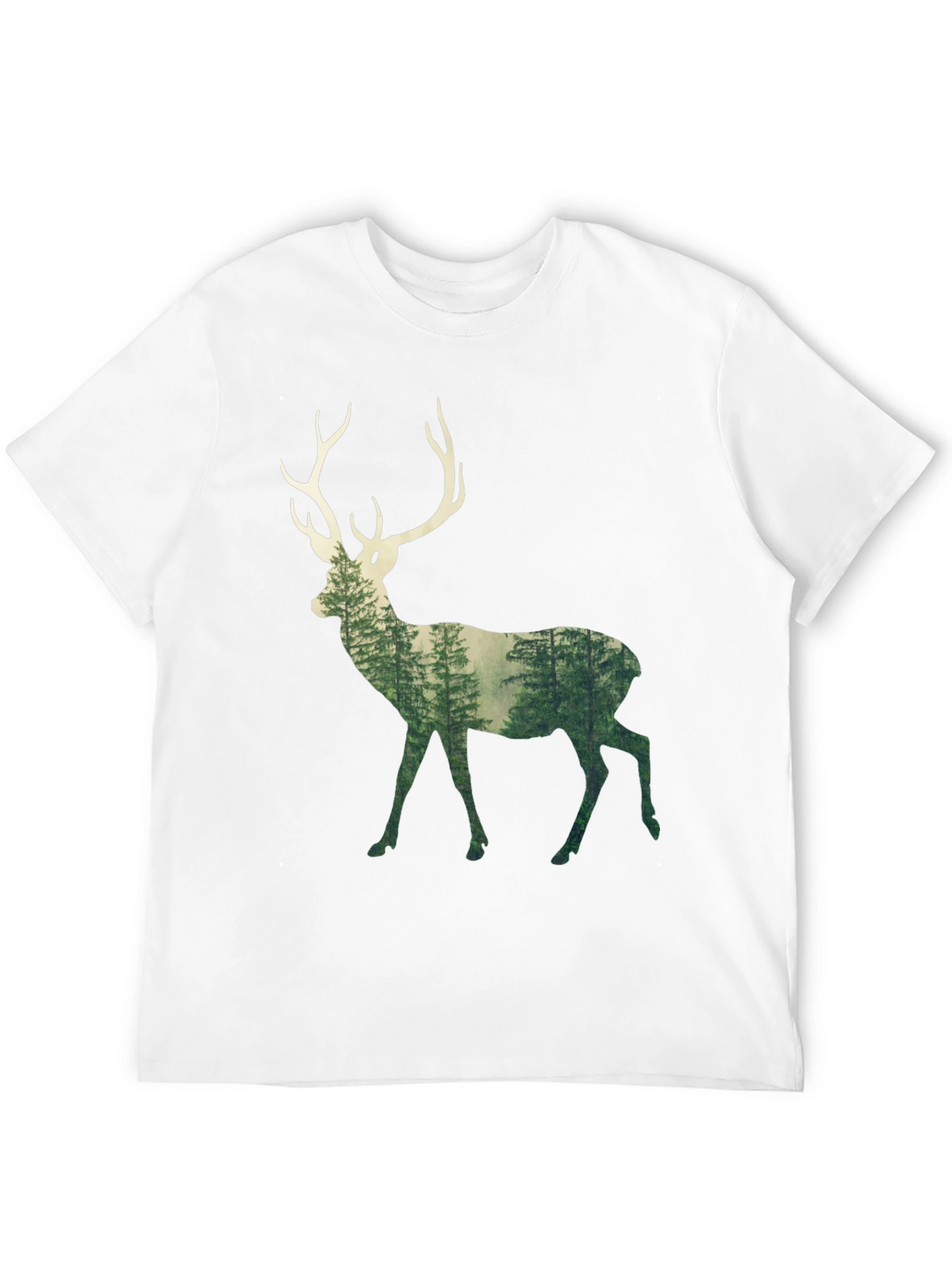 Deer Forest Graphic Tee - Mens Black T-Shirt