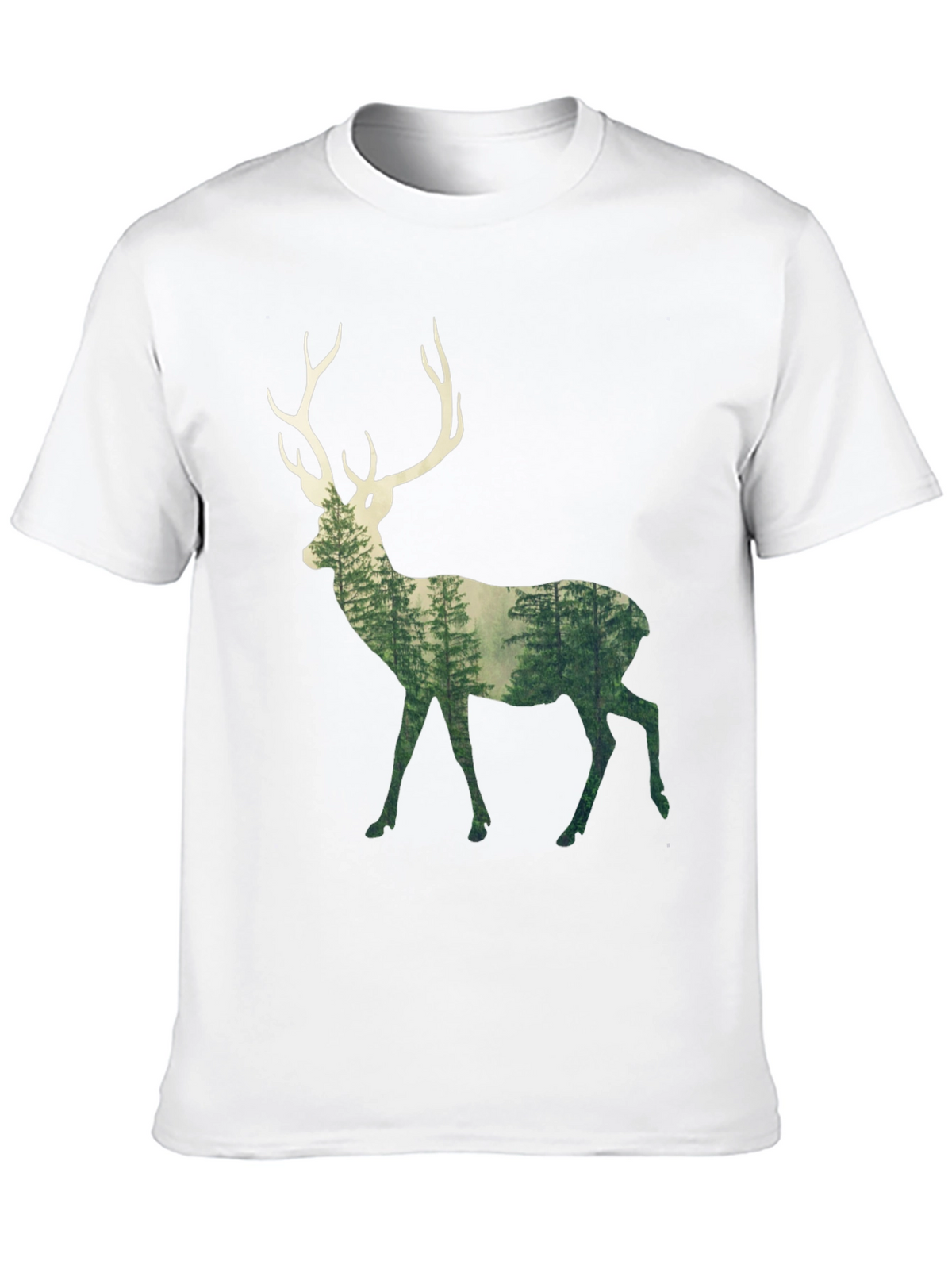 Deer Forest Graphic Tee - Mens Black T-Shirt