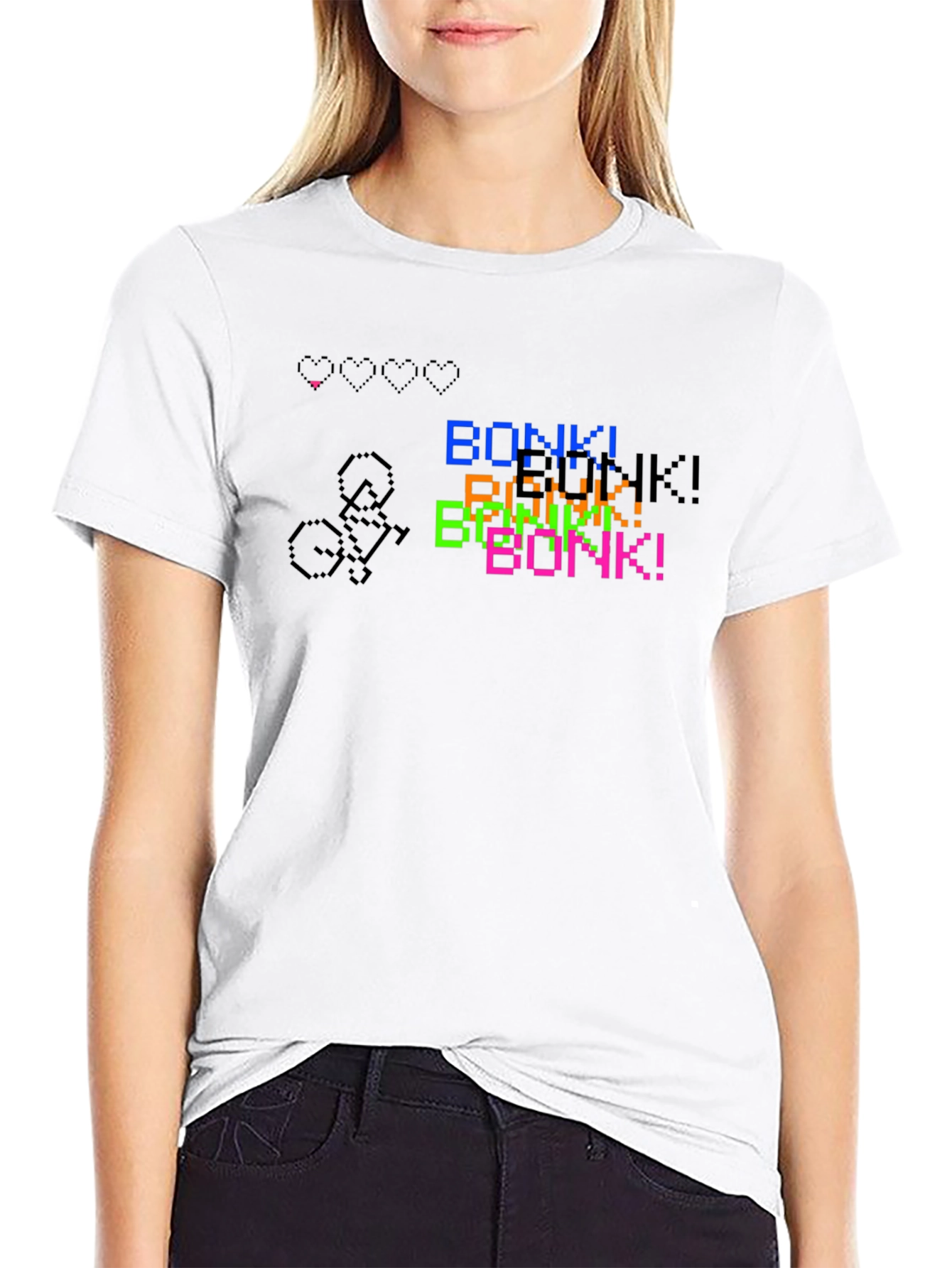 Pixel Art Bonk! T-Shirt - Retro Gaming Style