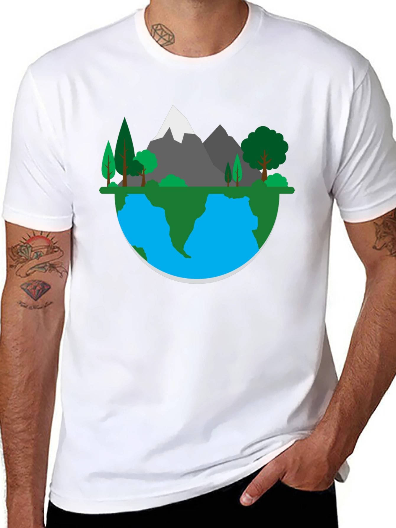 Earth Landscape Graphic Tee