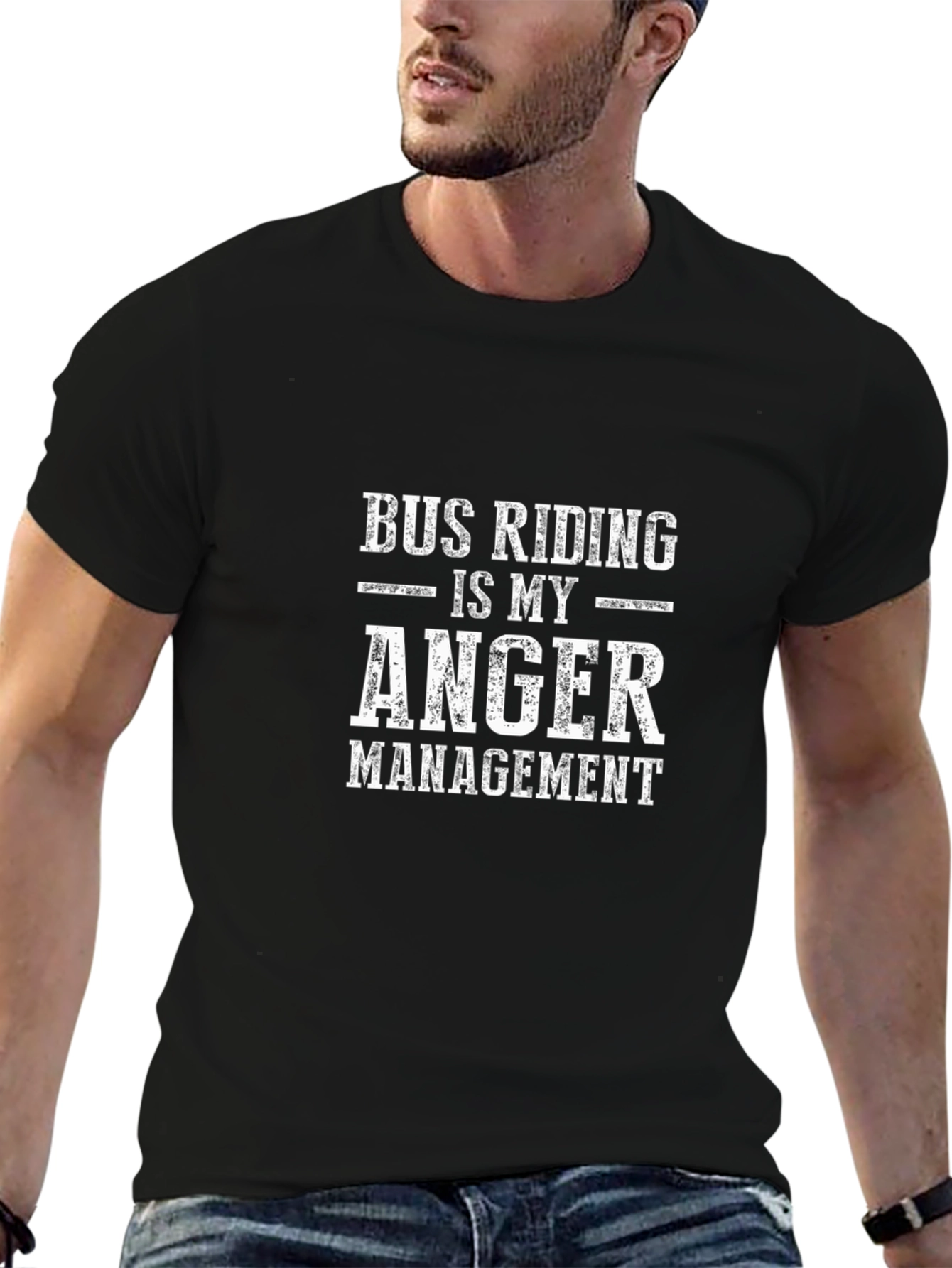 Bus Riding Anger Management Graphic T-Shirt
