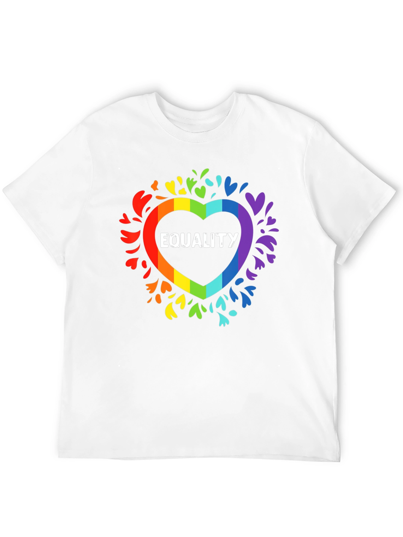 Equality Rainbow Heart T-Shirt LGBTQ+ Pride