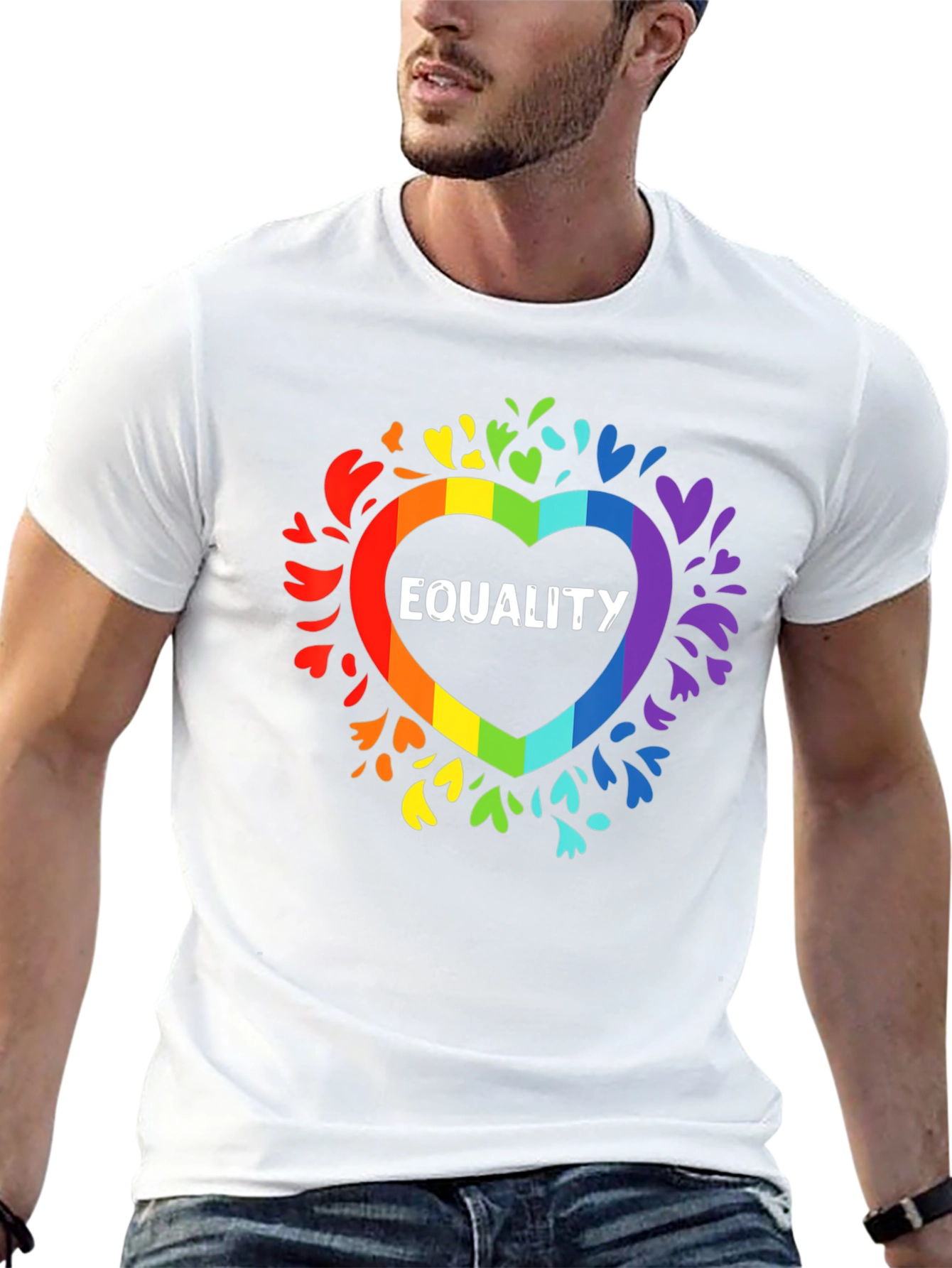 Equality Rainbow Heart T-Shirt LGBTQ+ Pride