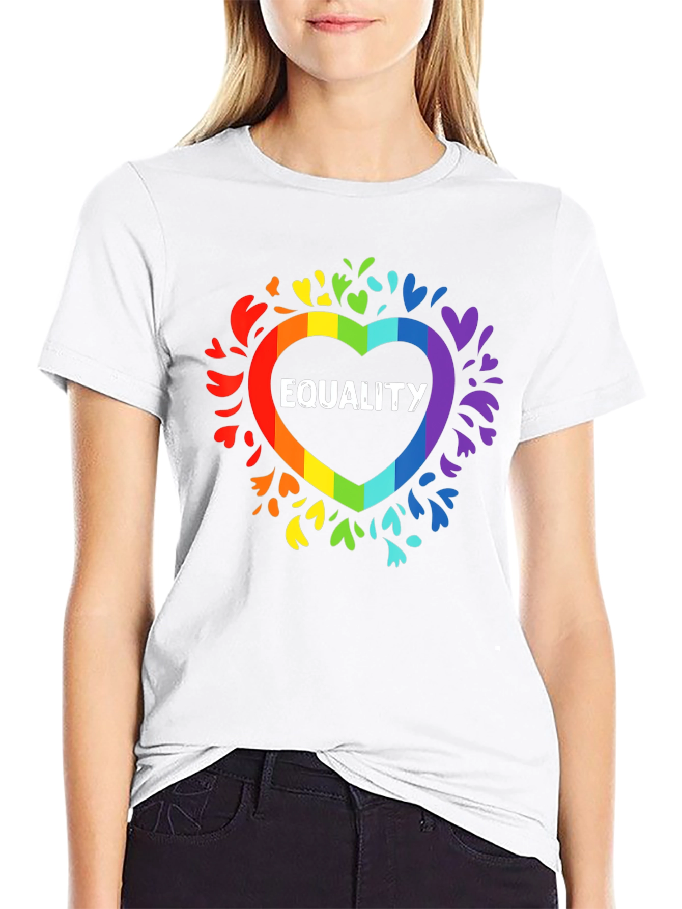 Equality Rainbow Heart T-Shirt LGBTQ+ Pride