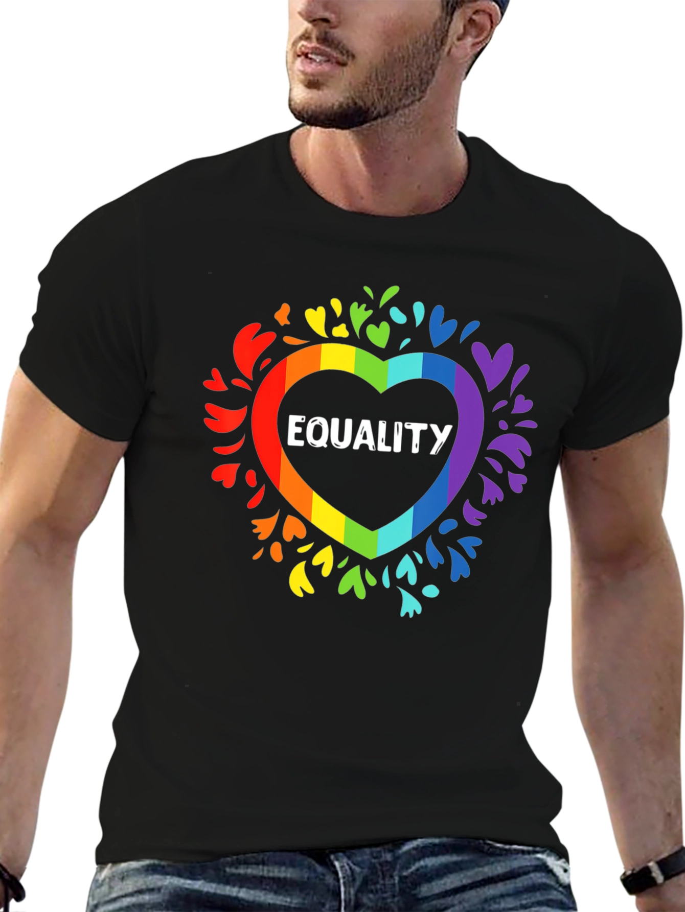Equality Rainbow Heart T-Shirt LGBTQ+ Pride