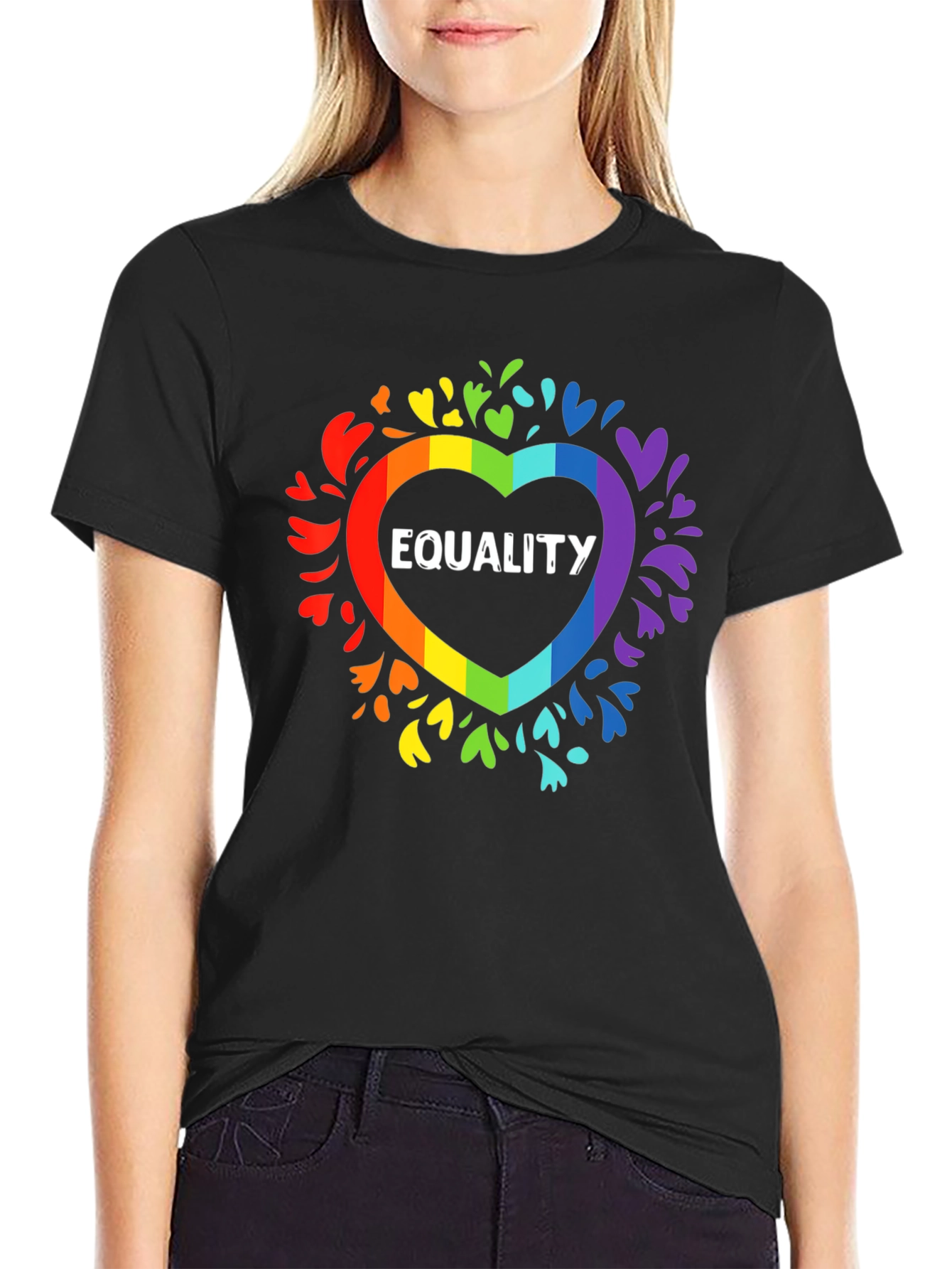 Equality Rainbow Heart T-Shirt LGBTQ+ Pride
