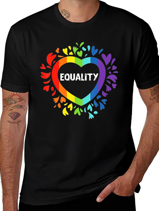 Equality Rainbow Heart T-Shirt LGBTQ+ Pride