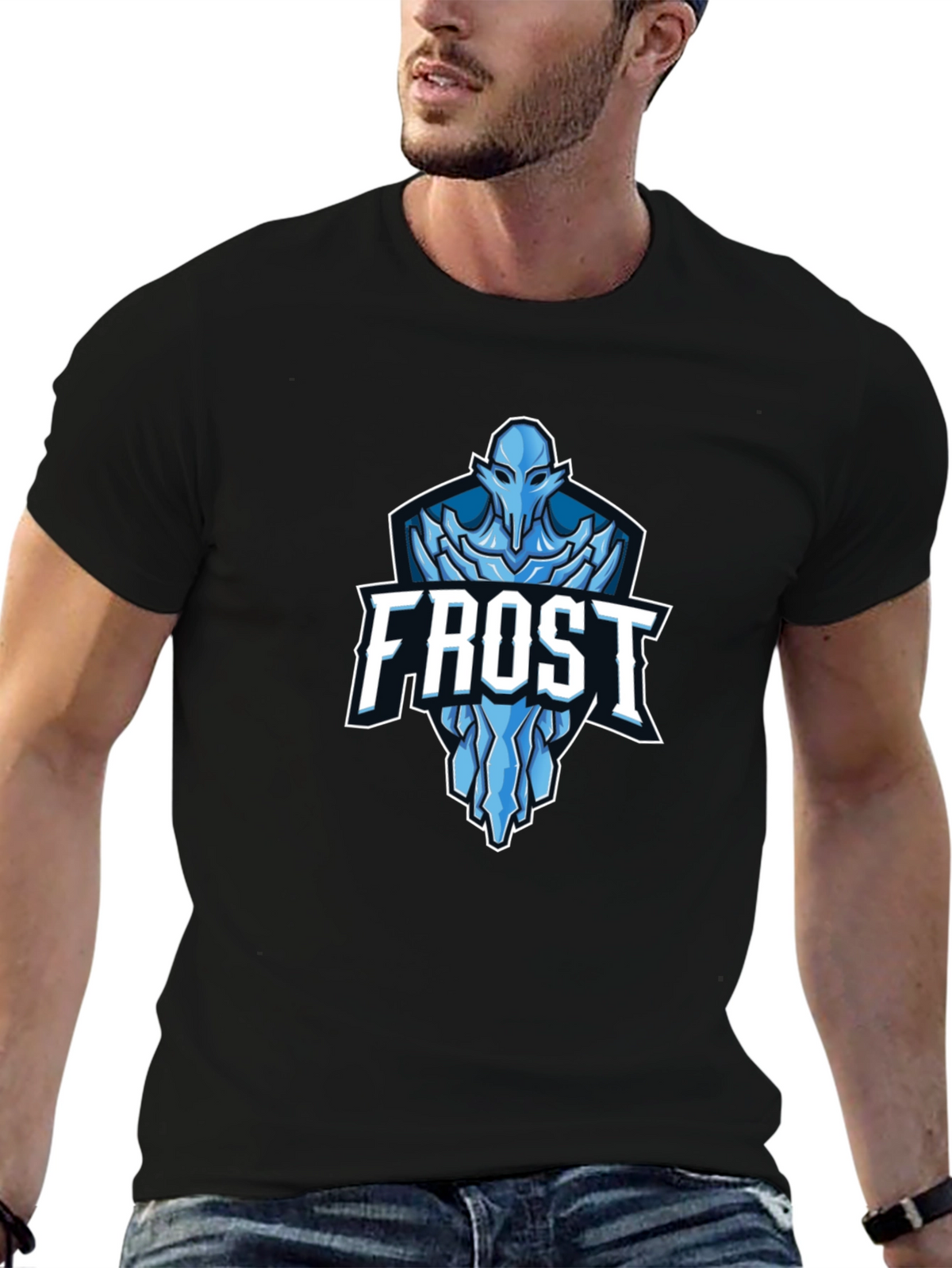 Frost Graphic T-Shirt - Black Crew Neck Tee