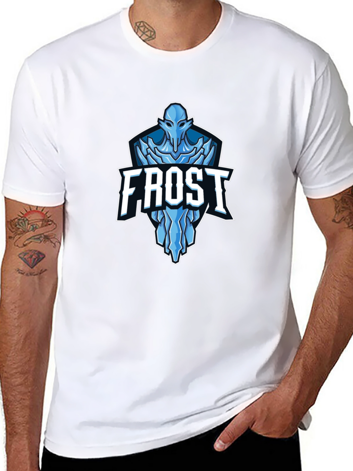 Frost Graphic T-Shirt - Black Crew Neck Tee