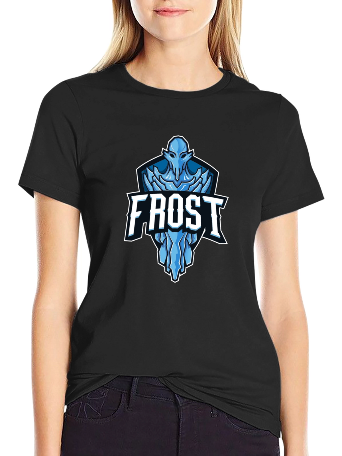 Frost Graphic T-Shirt - Black Crew Neck Tee