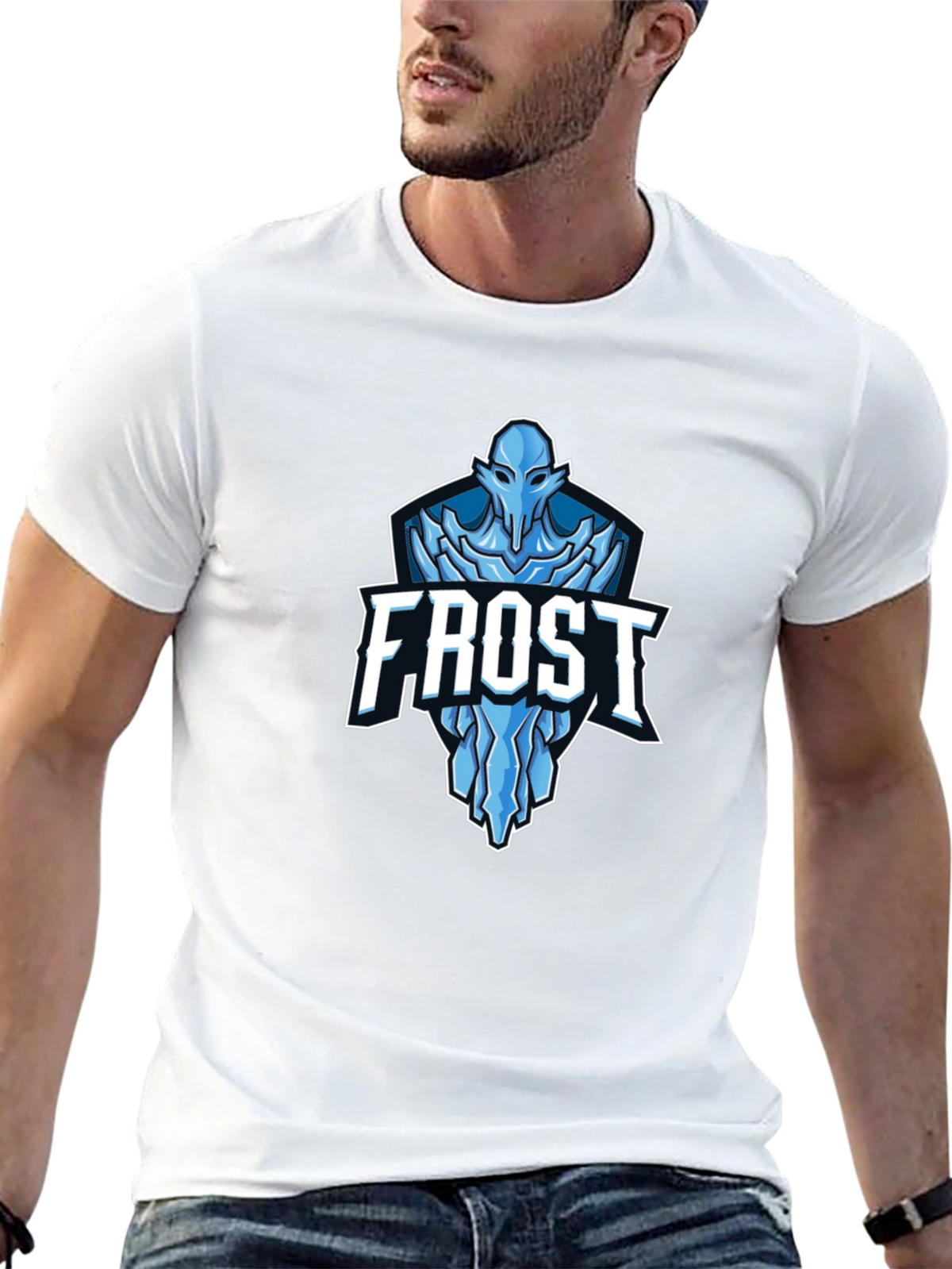 Frost Graphic T-Shirt - Black Crew Neck Tee