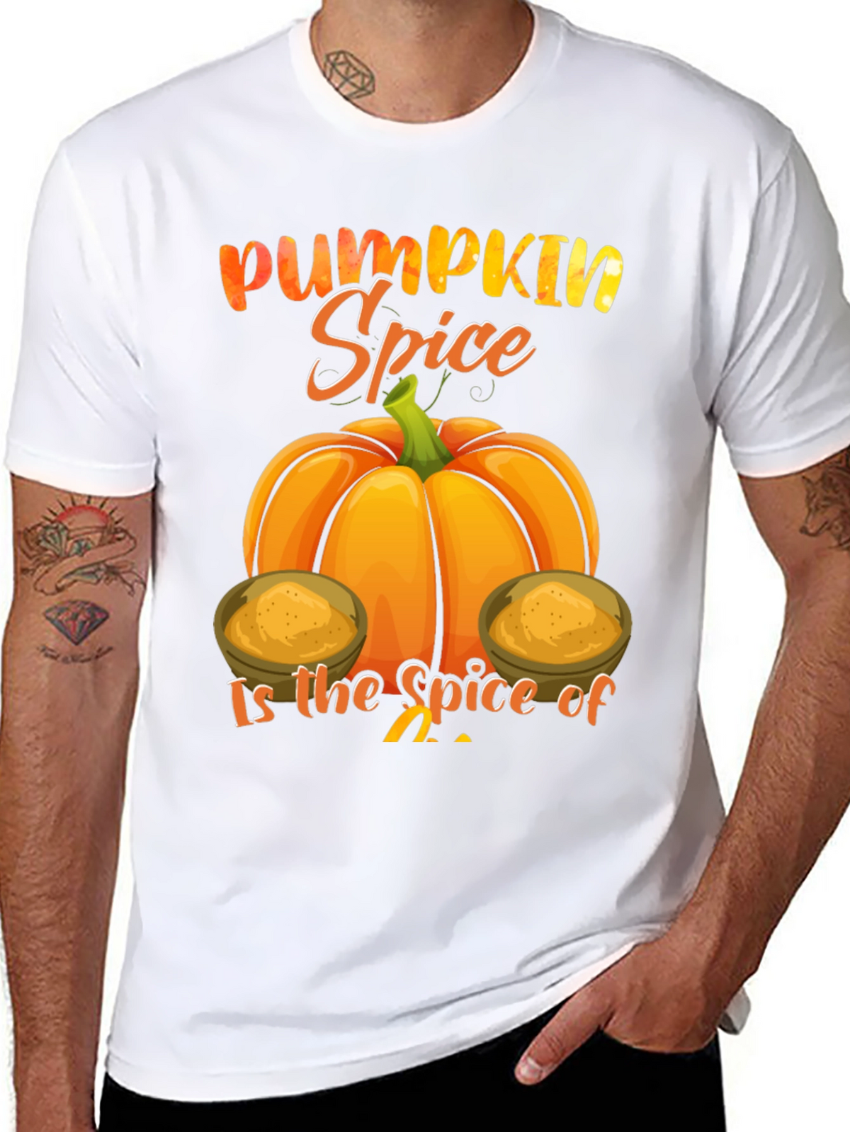Pumpkin Spice Graphic Tee - Fall Season Shirt