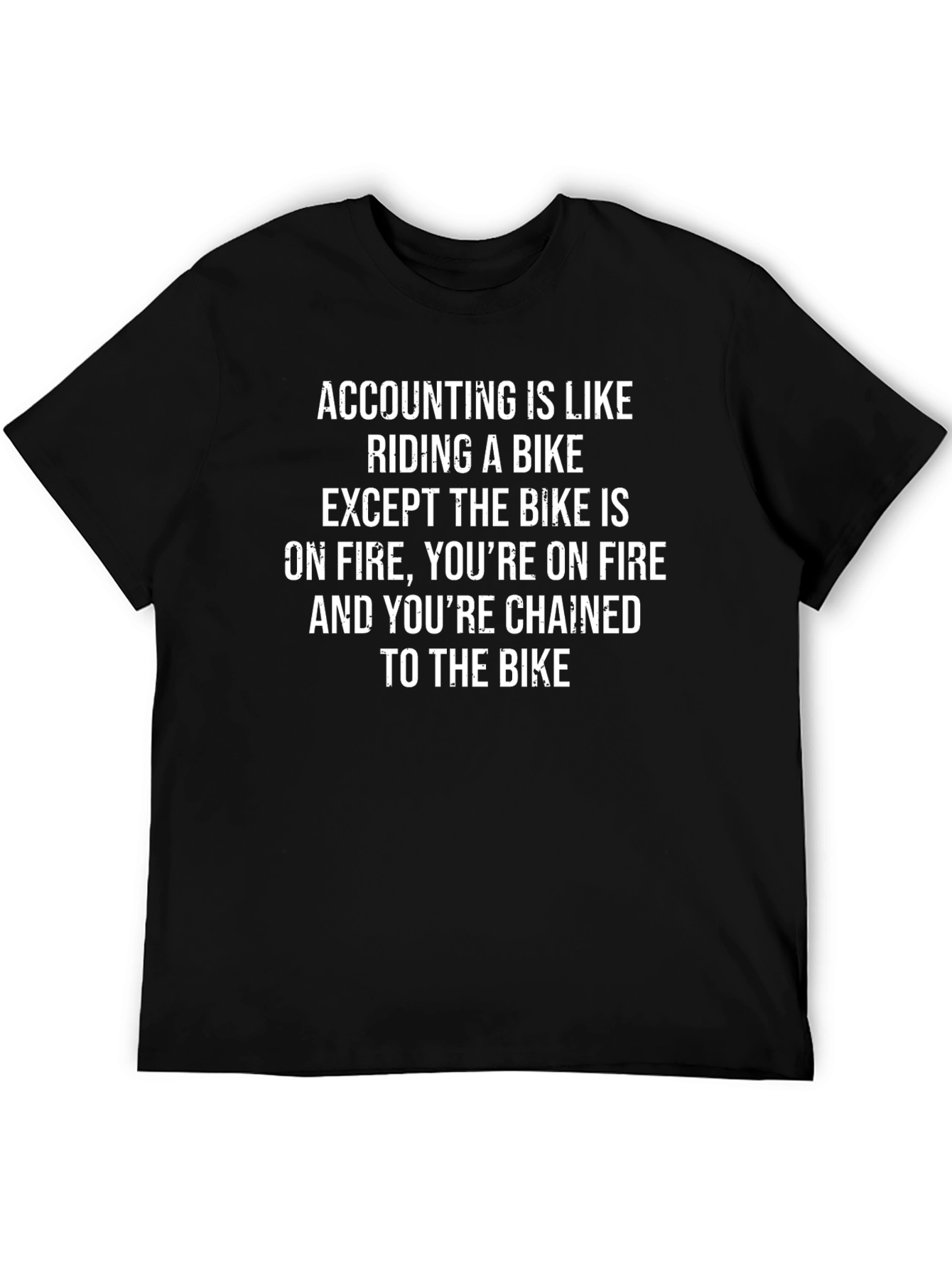 Accounting is Like Riding a Bike Black Graphic Tee