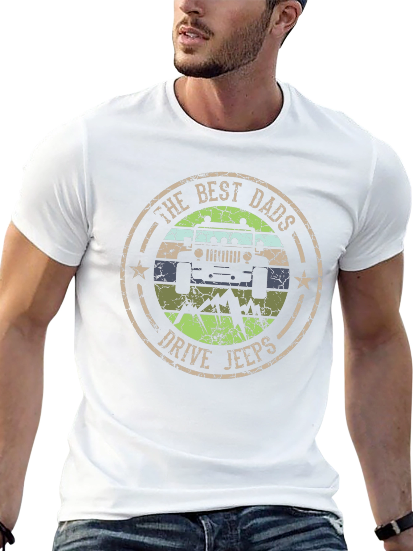 The Best Dads Drive Jeeps Graphic Tee