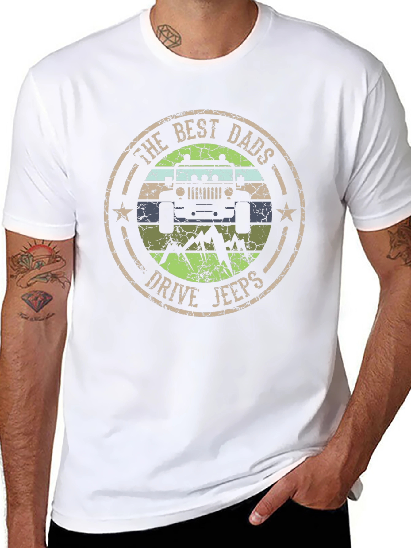 The Best Dads Drive Jeeps Graphic Tee