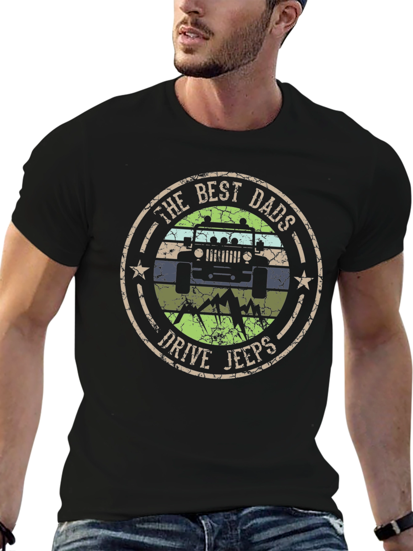 The Best Dads Drive Jeeps Graphic Tee