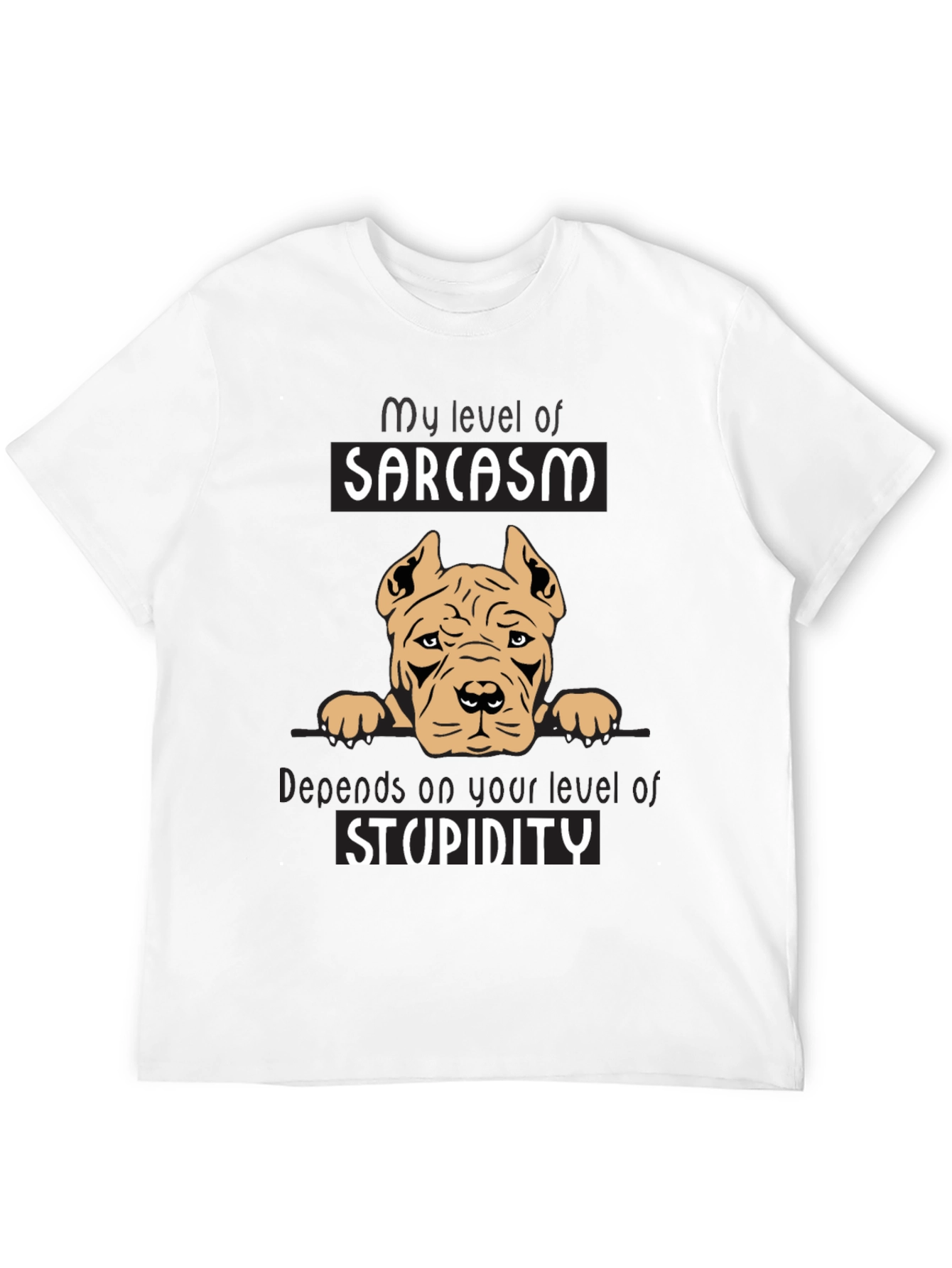 Sarcastic Dog Graphic Tee - Mens Black T-Shirt