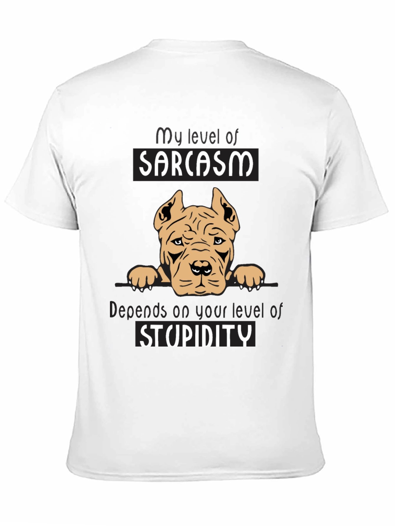 Sarcastic Dog Graphic Tee - Mens Black T-Shirt