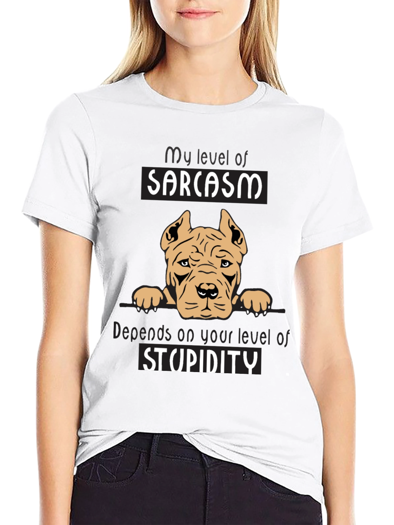 Sarcastic Dog Graphic Tee - Mens Black T-Shirt