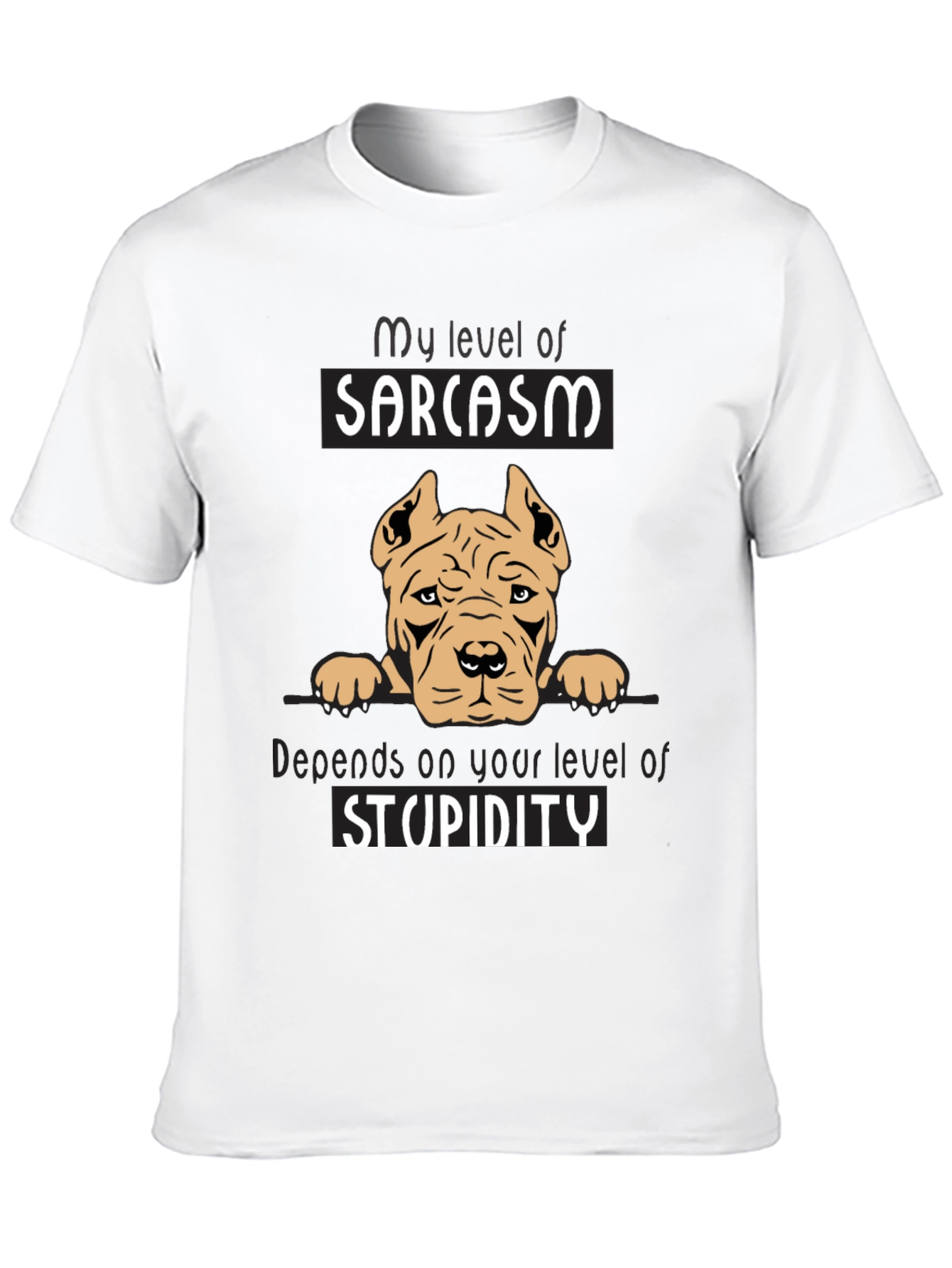 Sarcastic Dog Graphic Tee - Mens Black T-Shirt