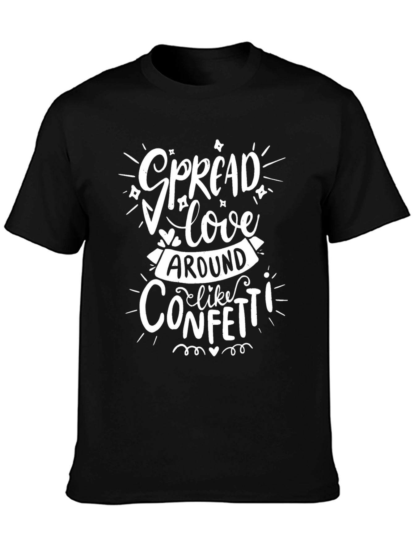 Spread Love Black Graphic Tee Shirt