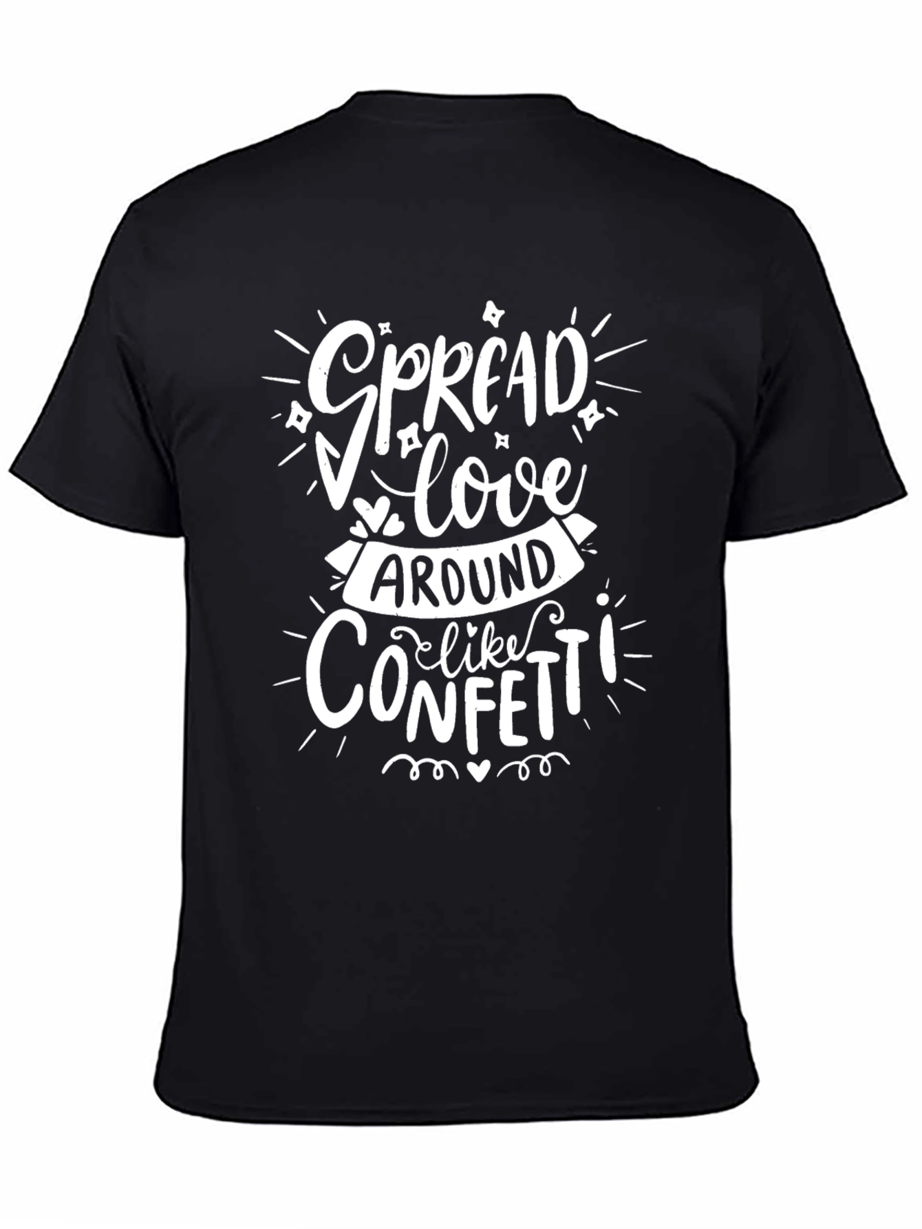 Spread Love Black Graphic Tee Shirt