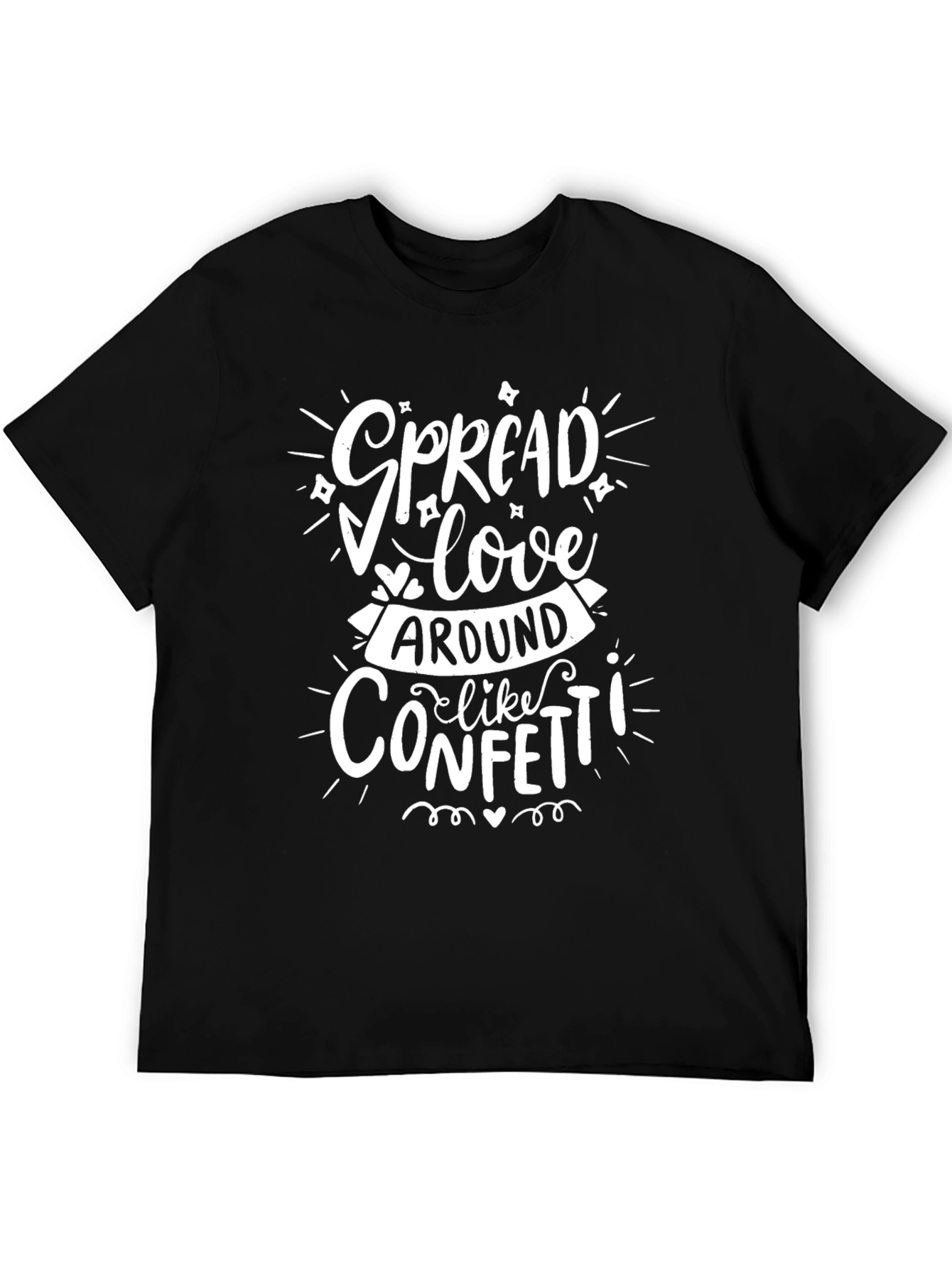 Spread Love Black Graphic Tee Shirt
