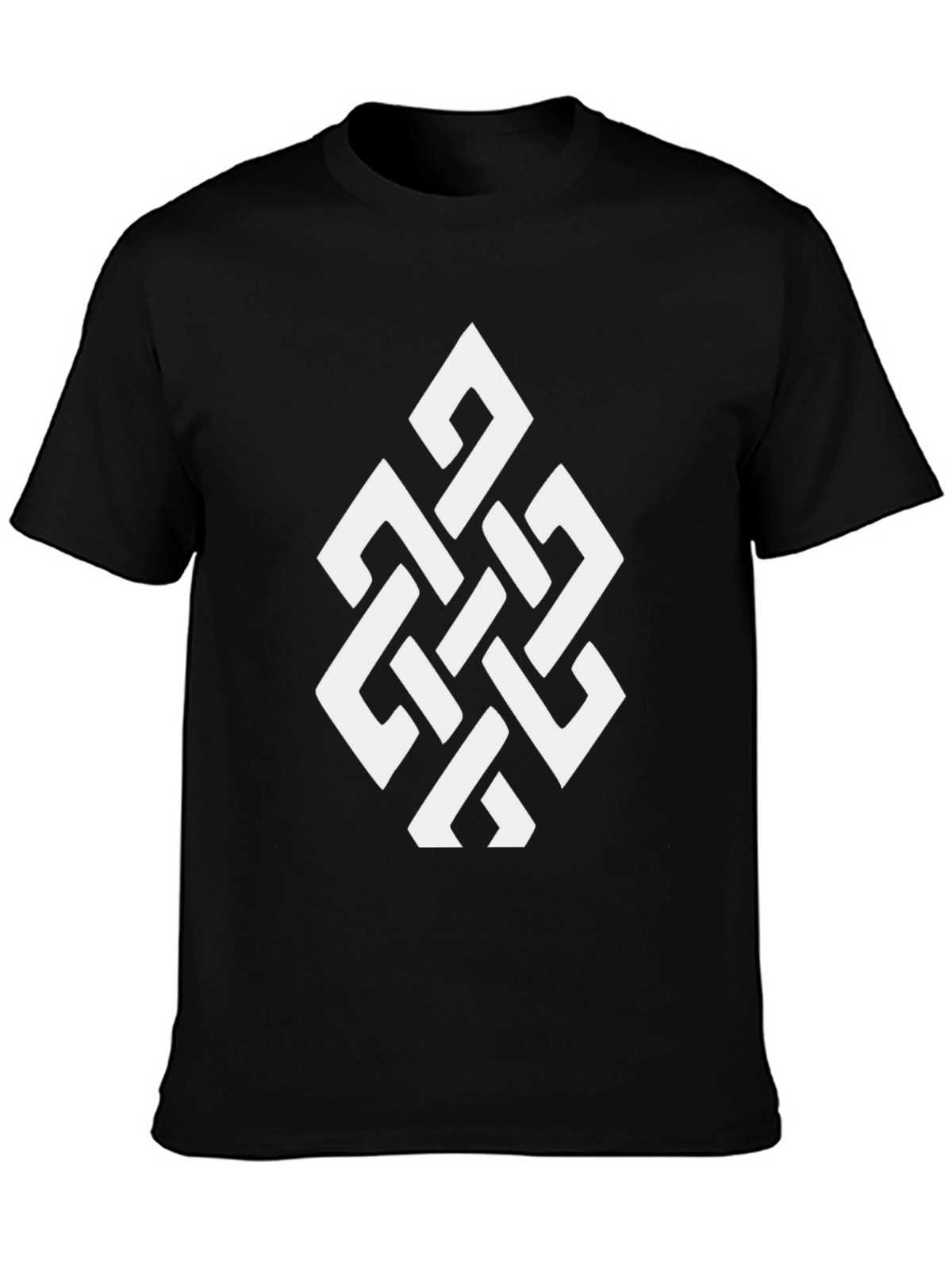Geometric Knot Black T-Shirt
