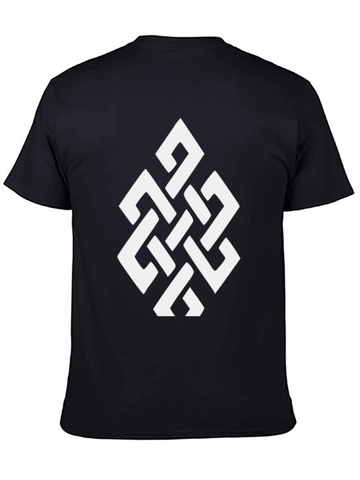 Geometric Knot Black T-Shirt