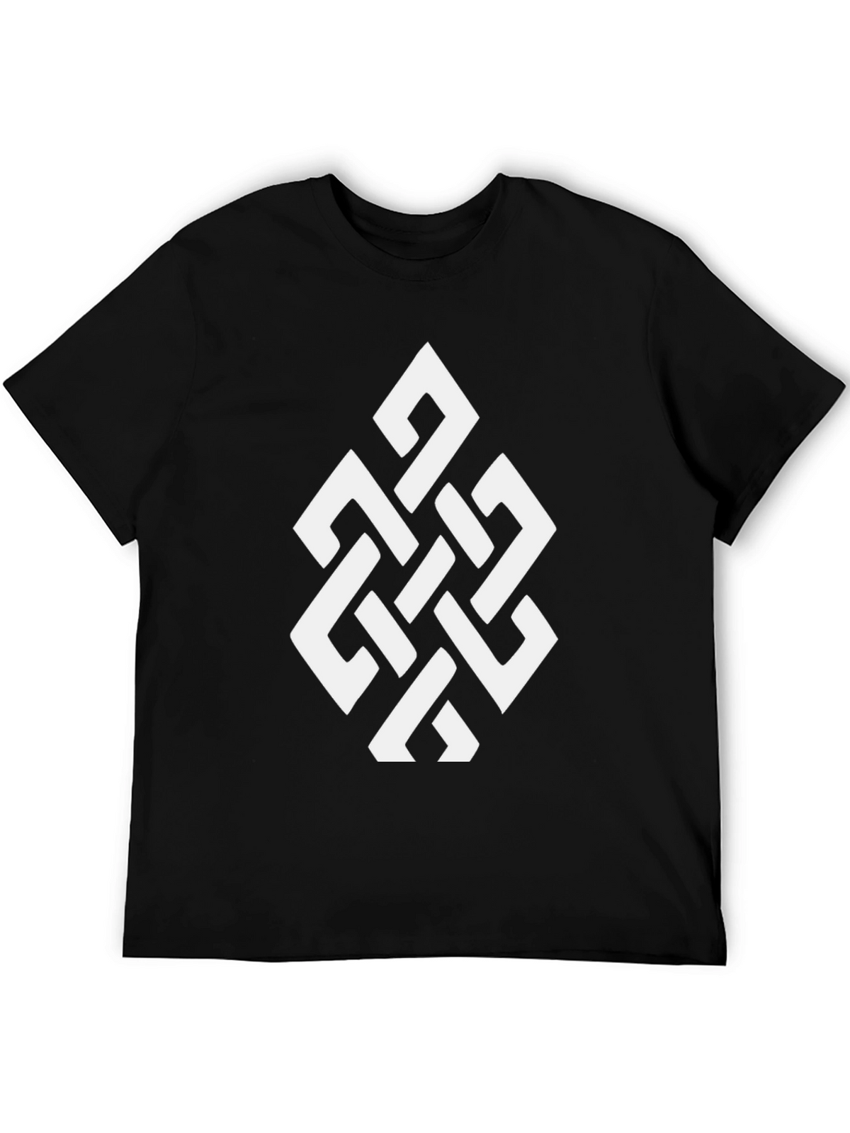 Geometric Knot Black T-Shirt