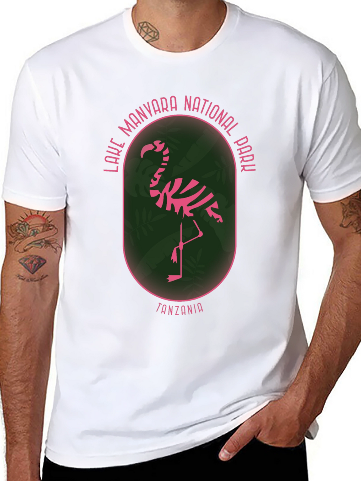 Lake Manyara National Park Flamingo Graphic T-Shirt