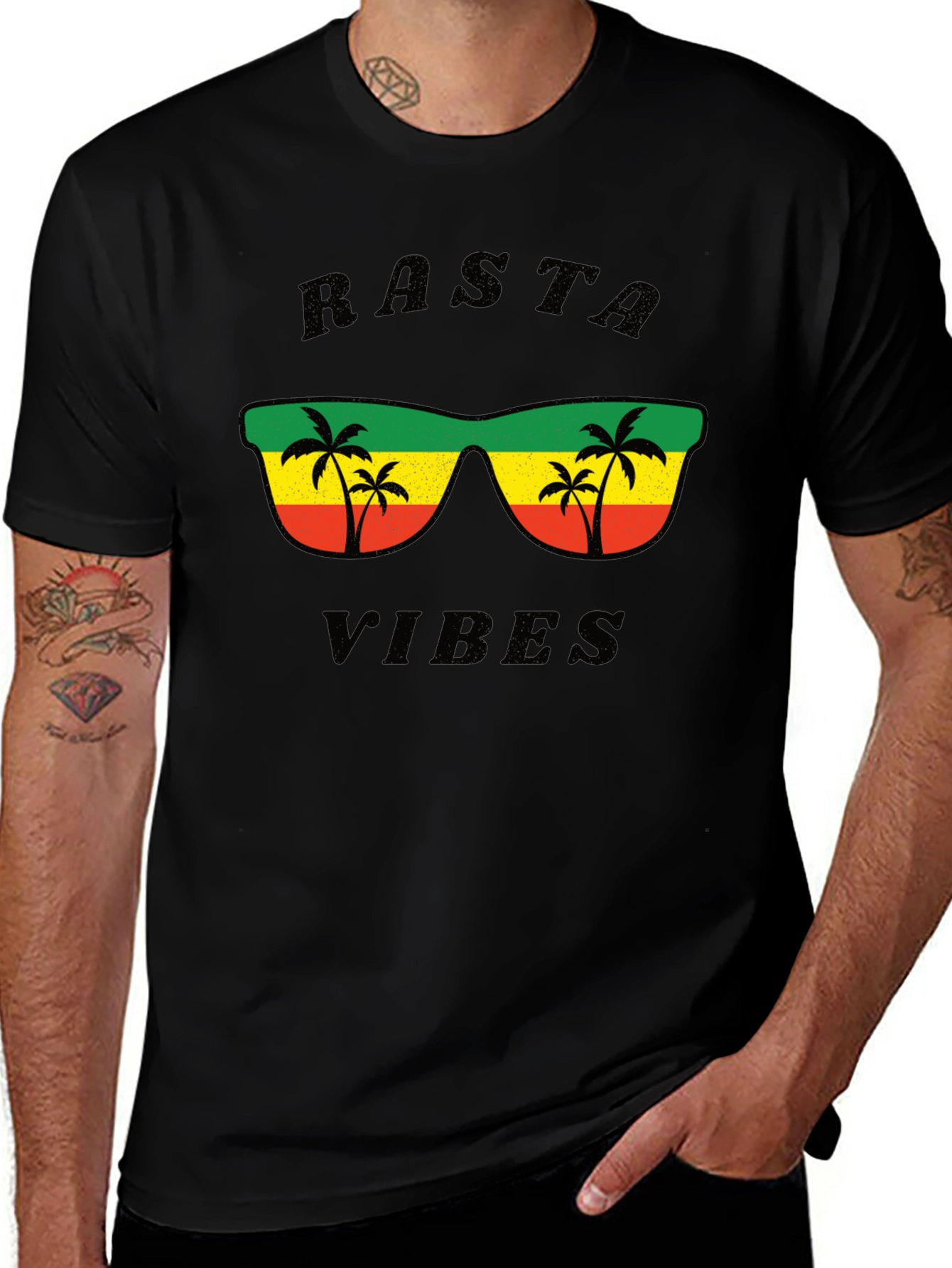 Rasta Vibes T-Shirt - Reggae Style Graphic Tee
